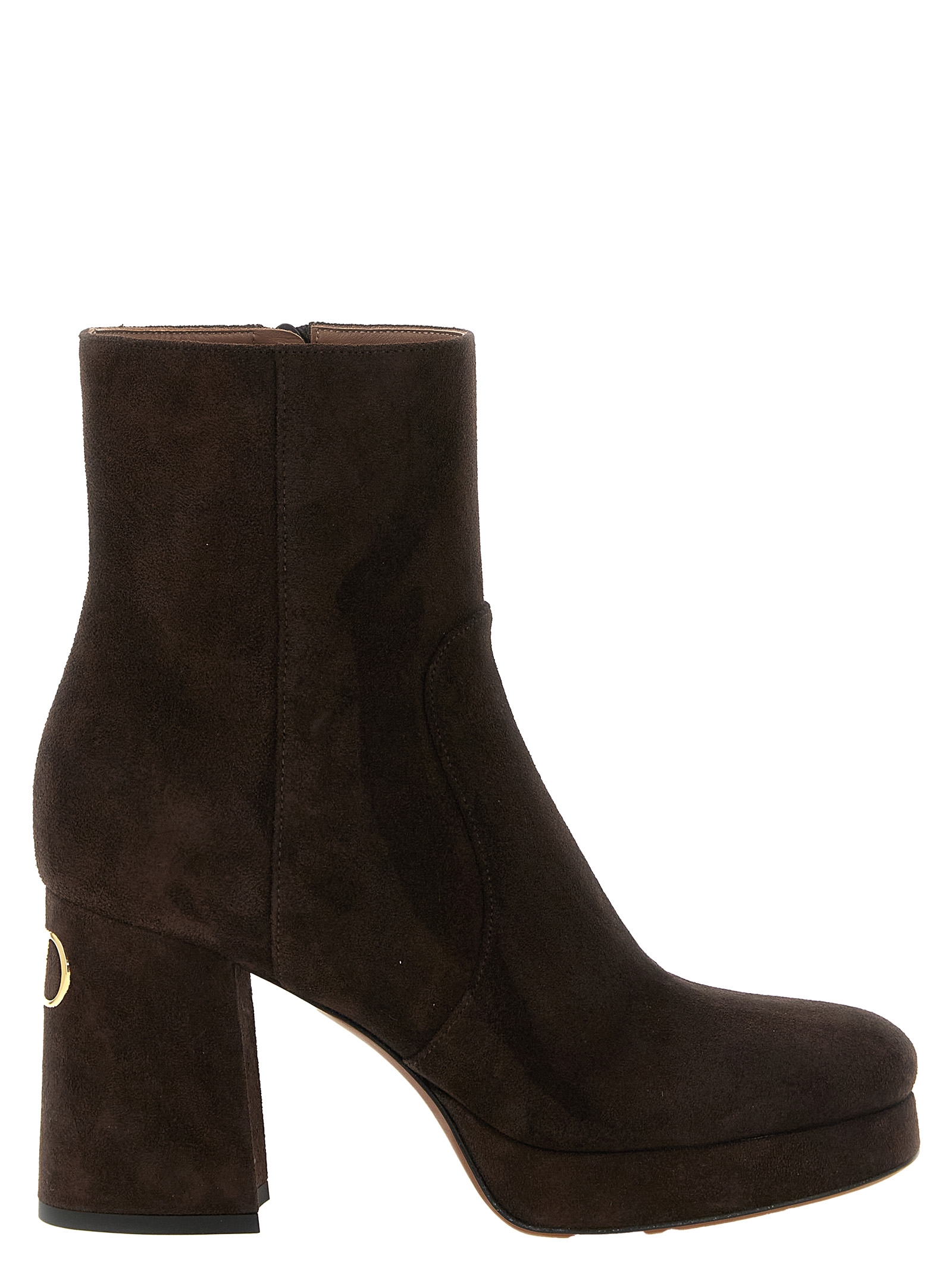 Brown Calfskin Ankle Boots