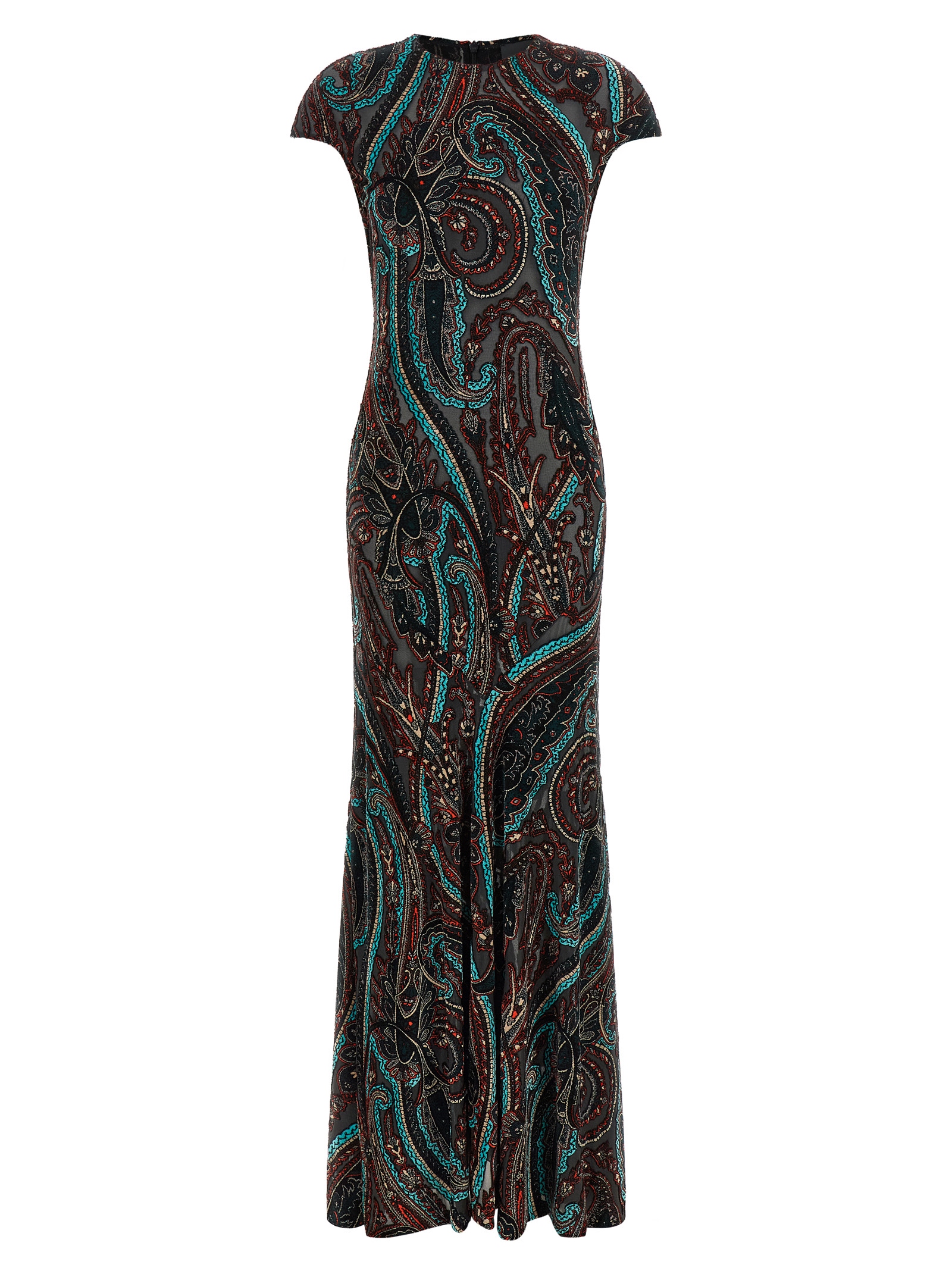 Multicolor Viscose Long Dress