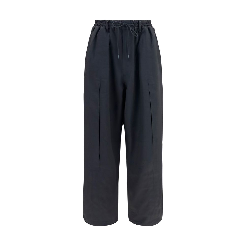 Black Polyester Joggers (Workout Pants)