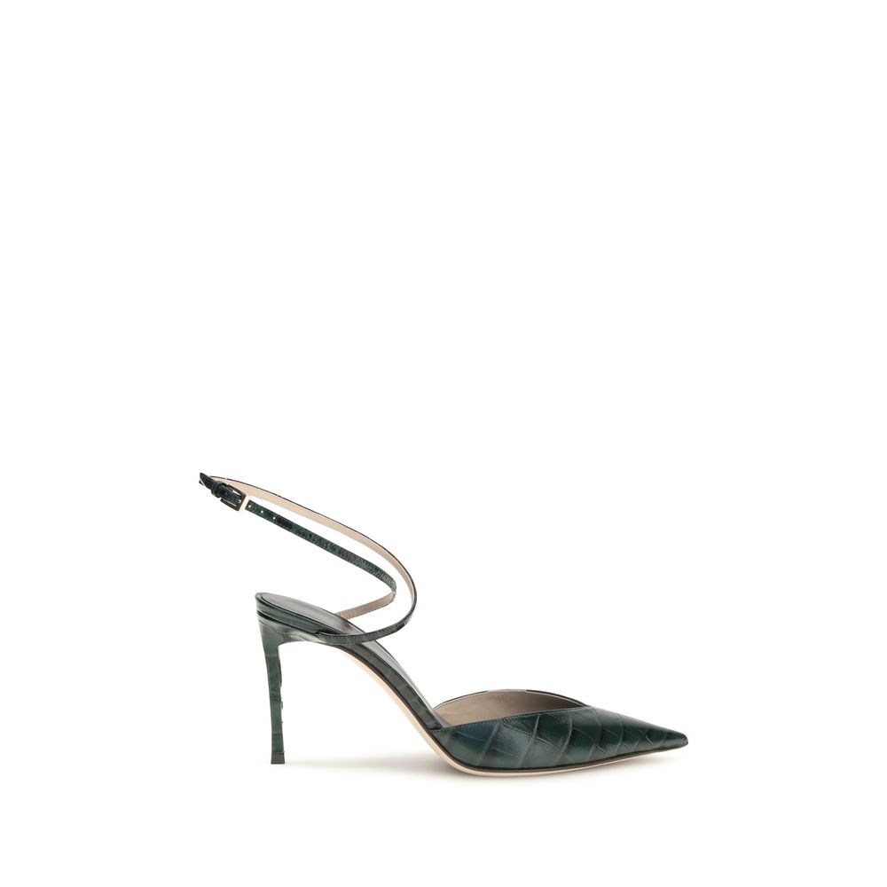 Bicolor Calf Leather Bos Taurus High Heel Pumps