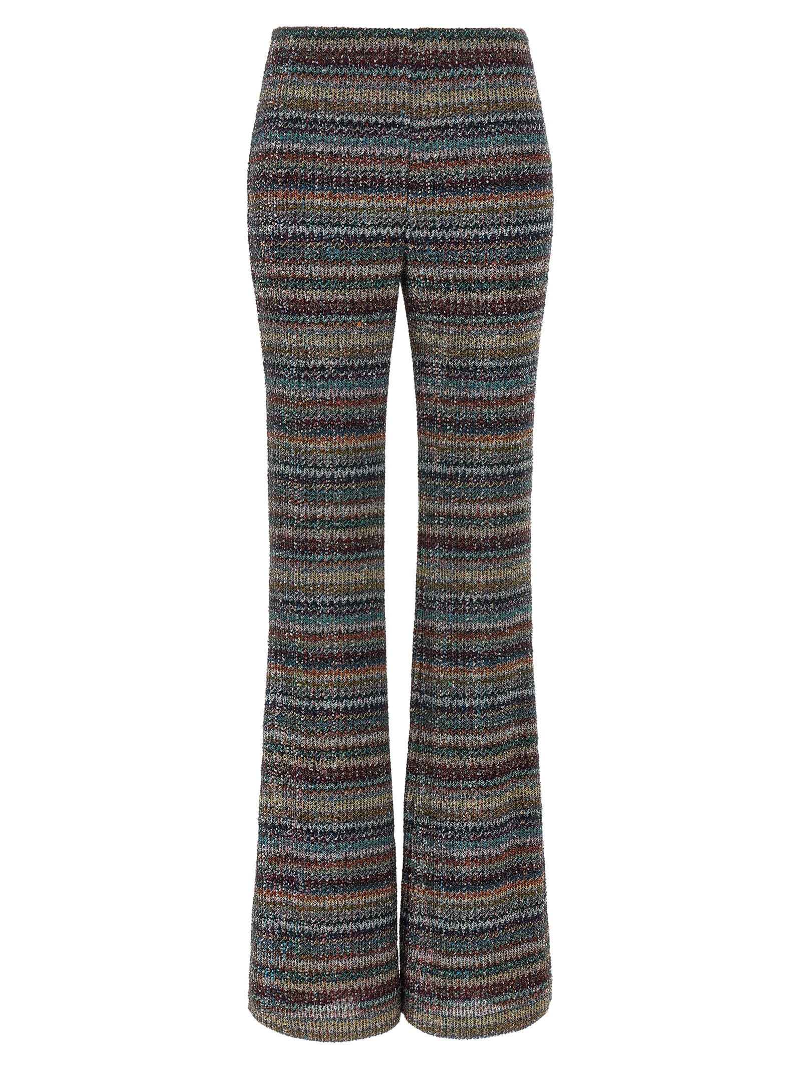 Multicolor Viscose Flared Pants