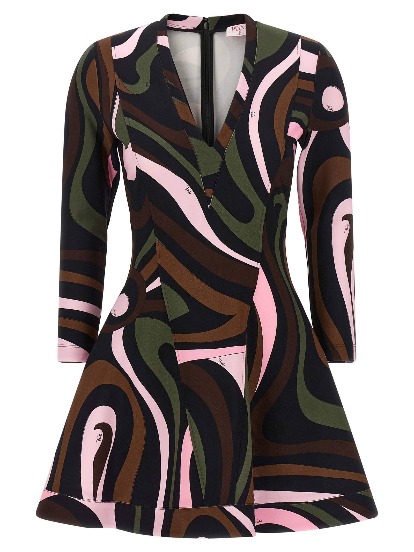 Multicolor Viscose Short Dress