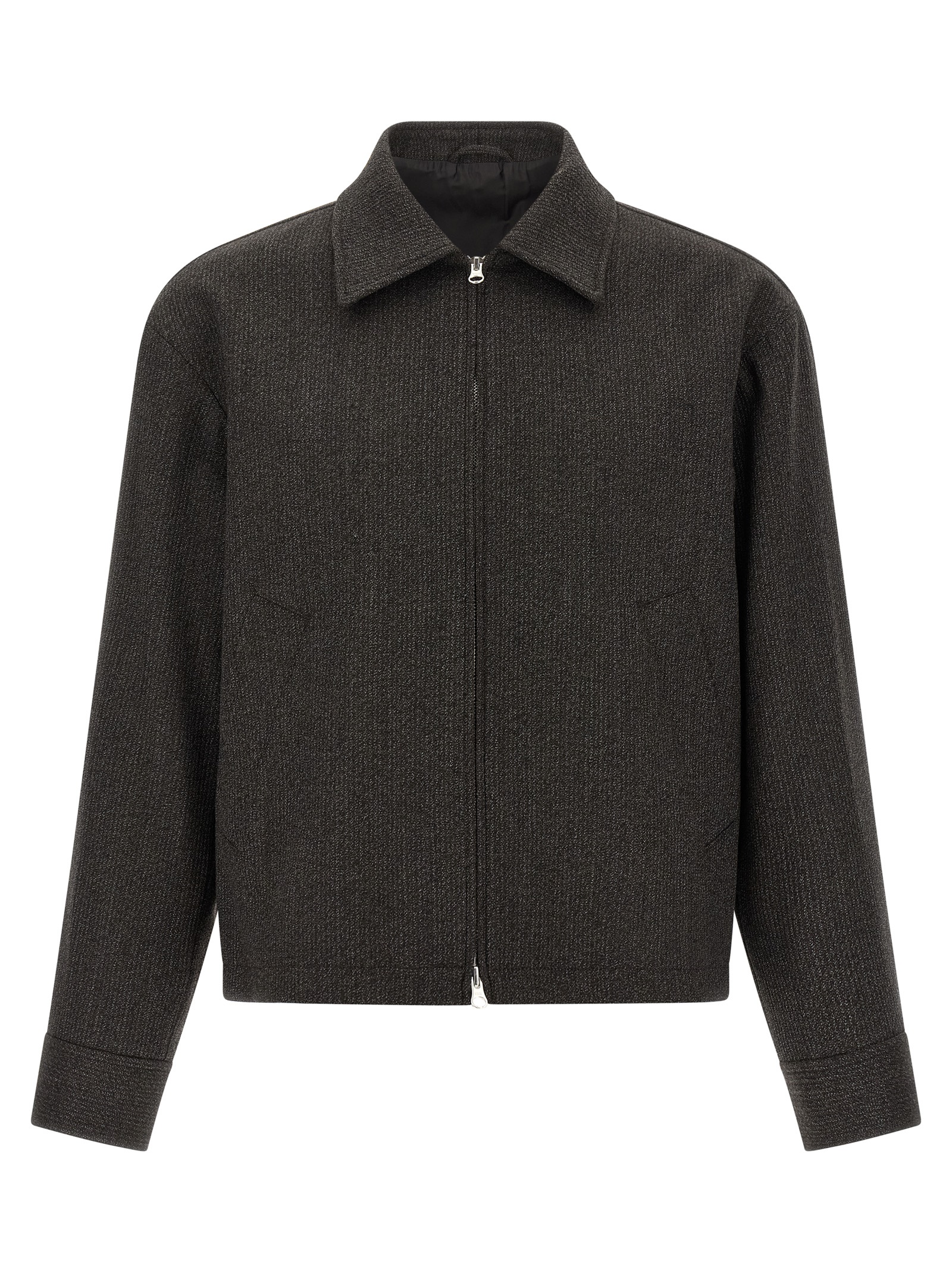 Brown Wool Full-Length Jacket