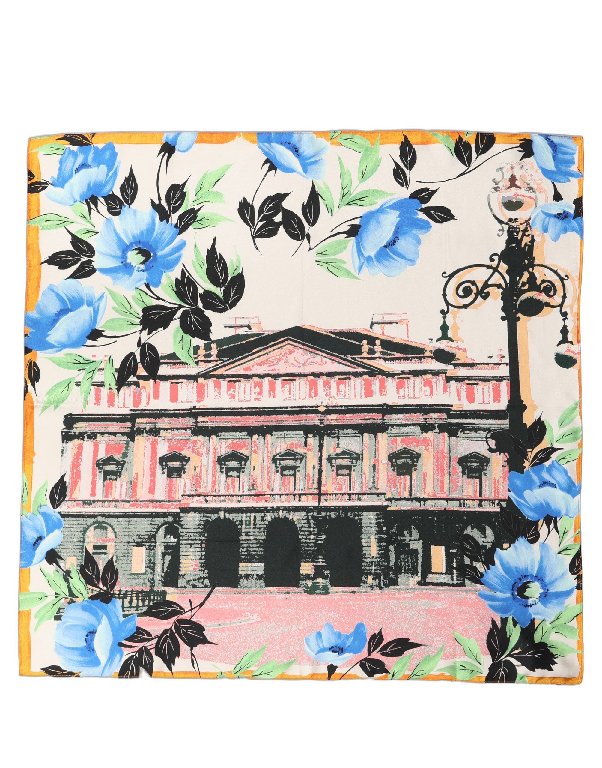 Dolce & Gabbana Multicolor Printed Silk Square Foulard Women's Scarf