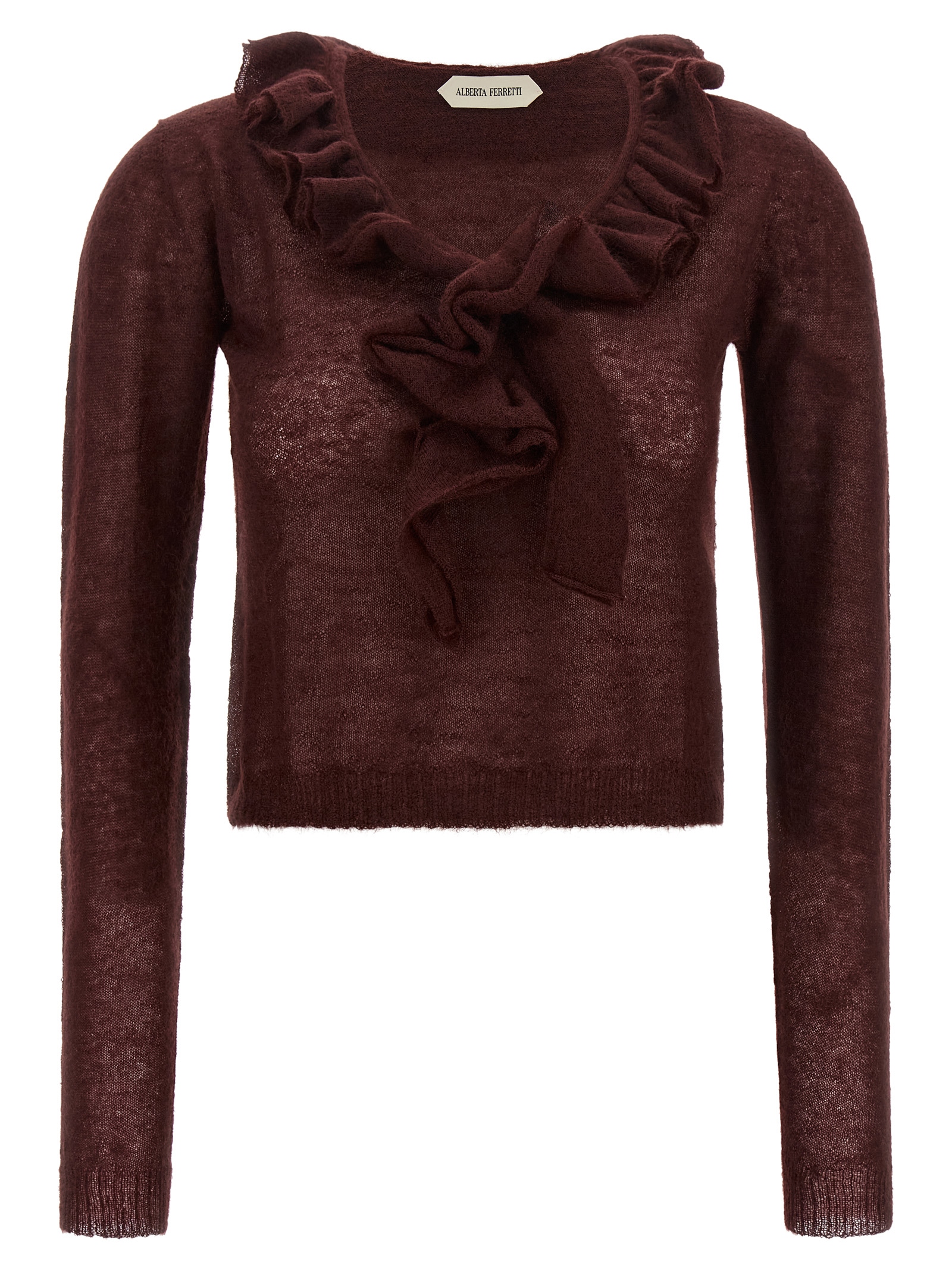 Bordeaux Polyamide Cardigan