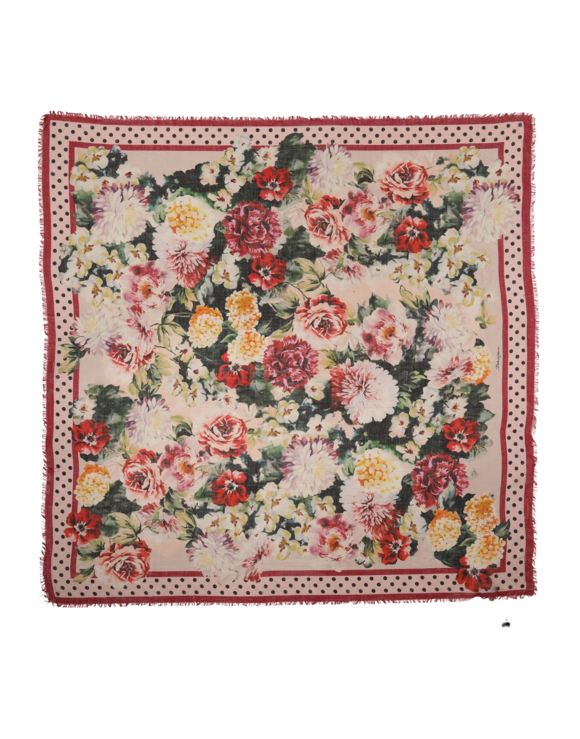 Multicolor Floral Cashmere Stole Scarf