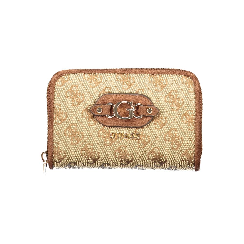 Beige Polyester Women's Wallet