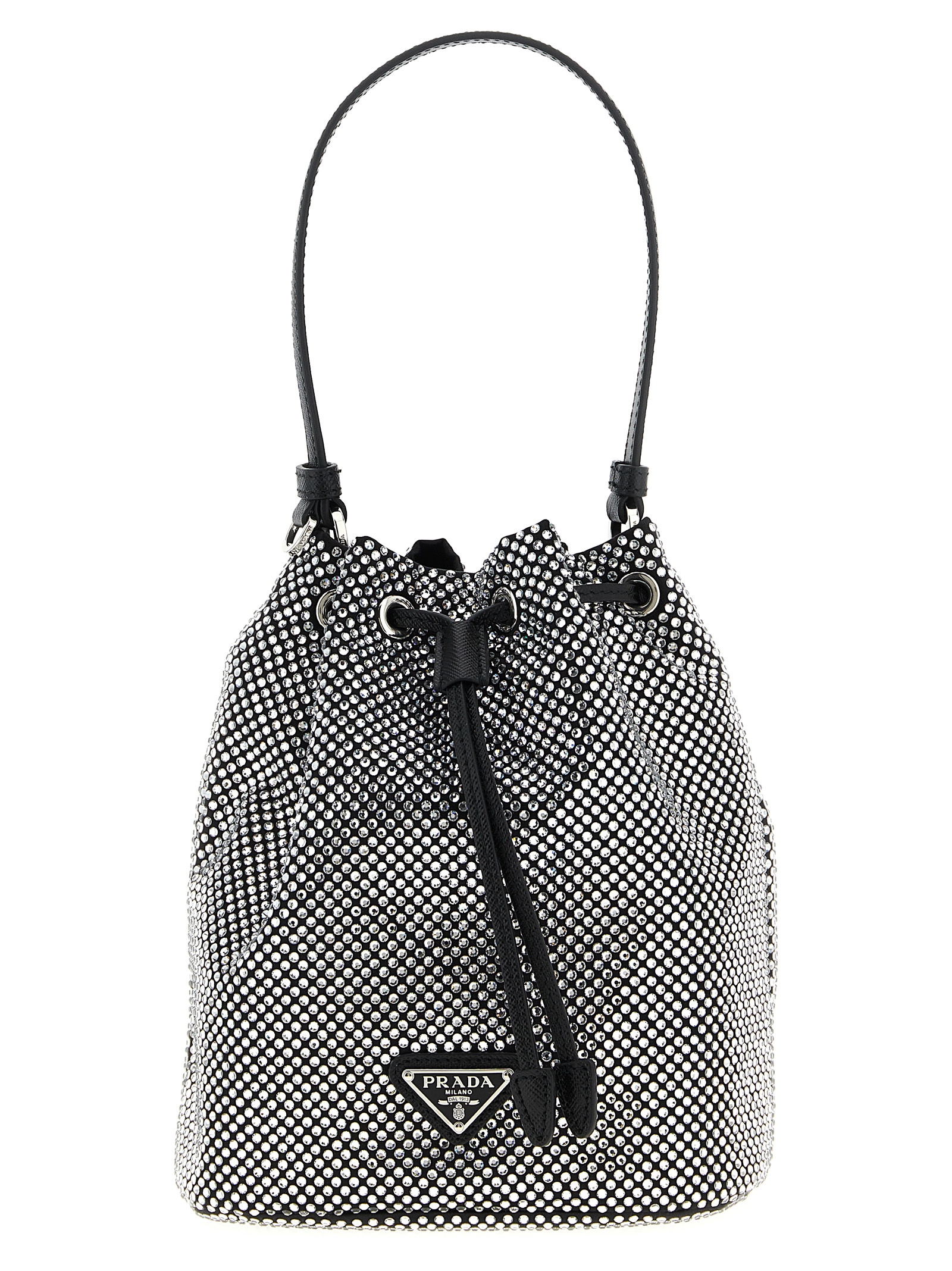 Gray Viscose Handbag