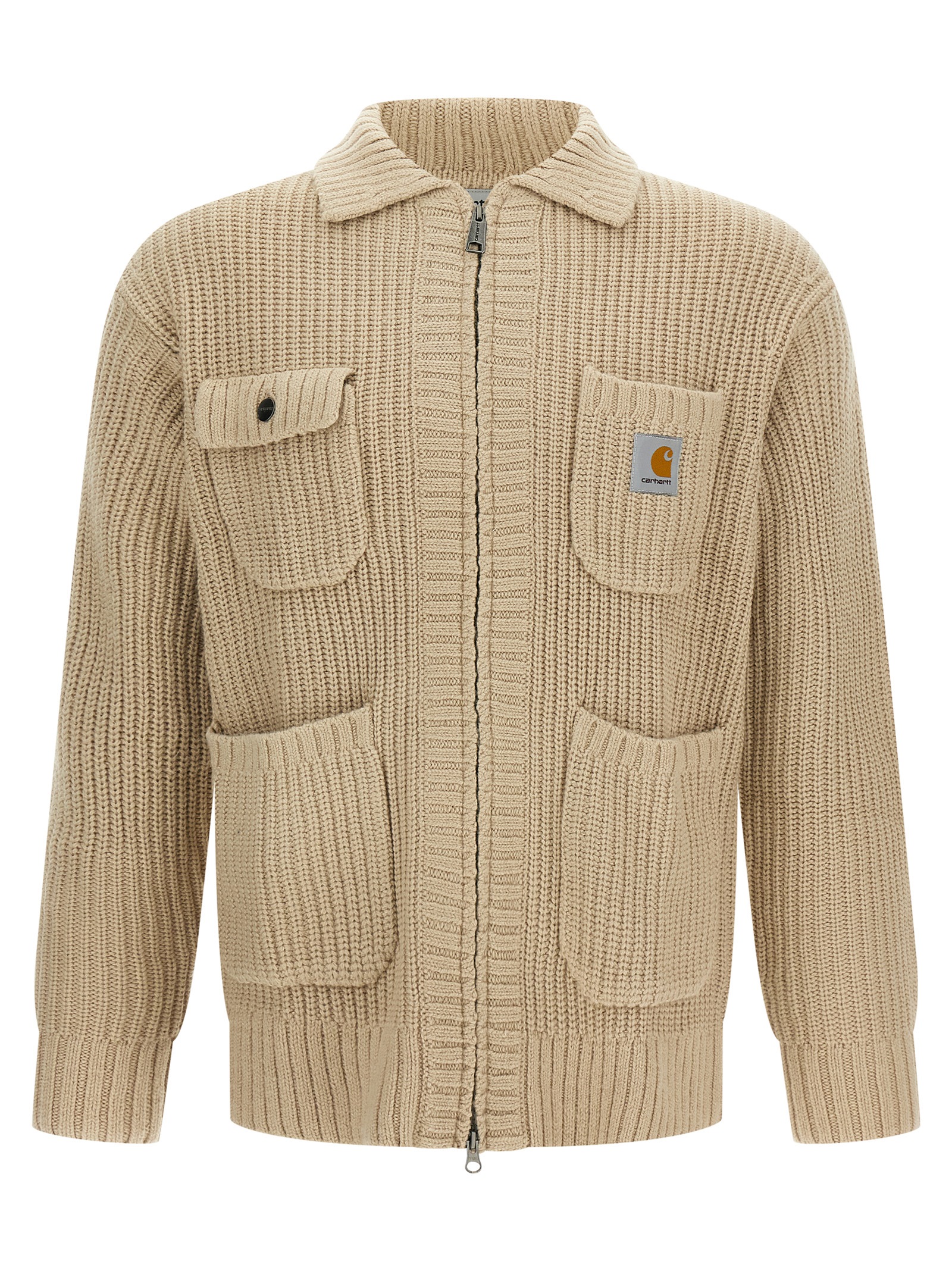 Beige Acetate Cardigan