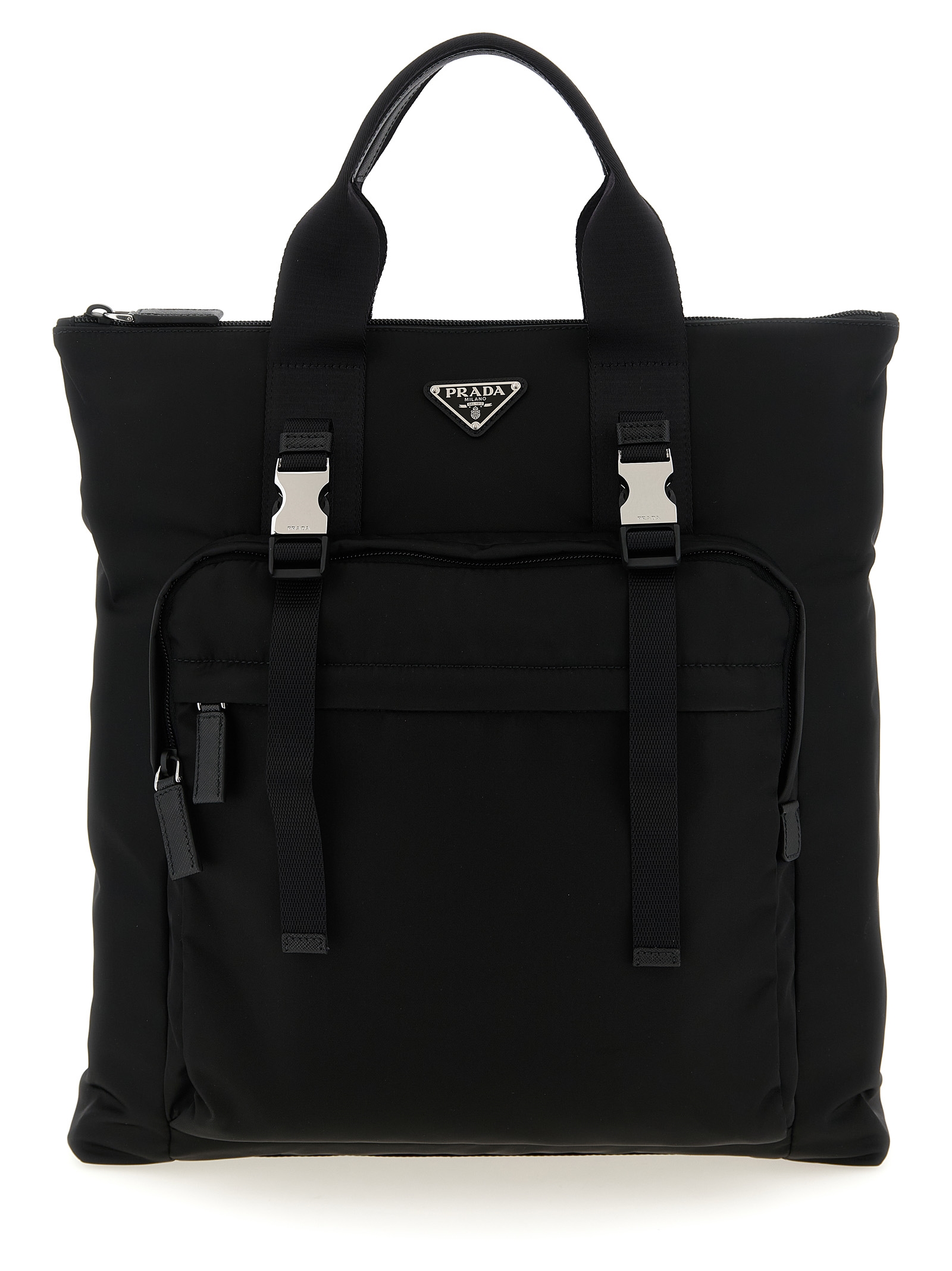 Black Recycled Polyamide Tote Bag