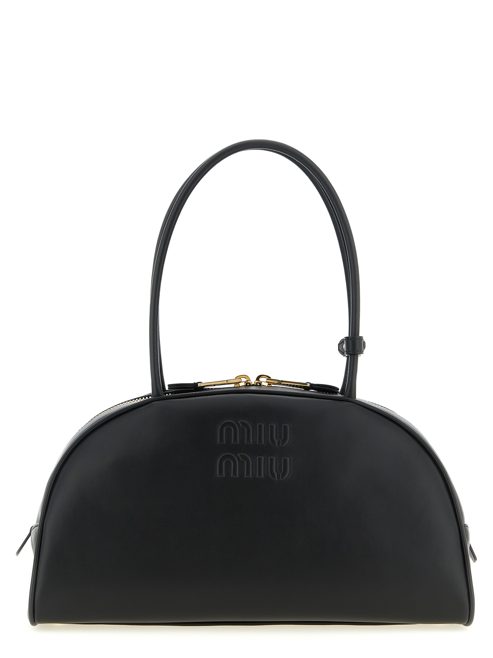 Black Calfskin Shoulder Bag