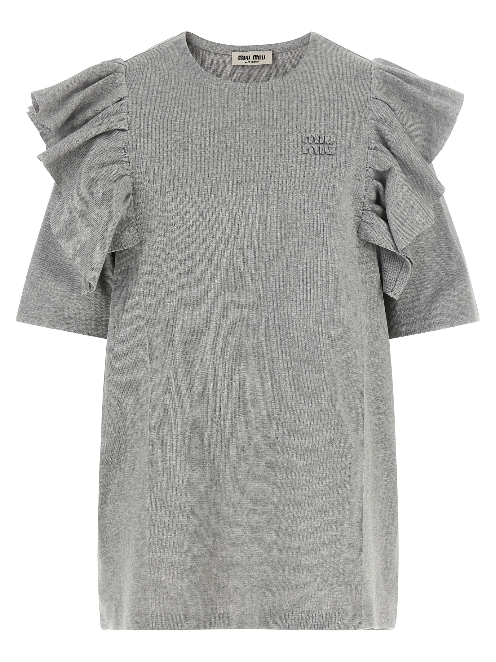 Gray Cotton Short Dress