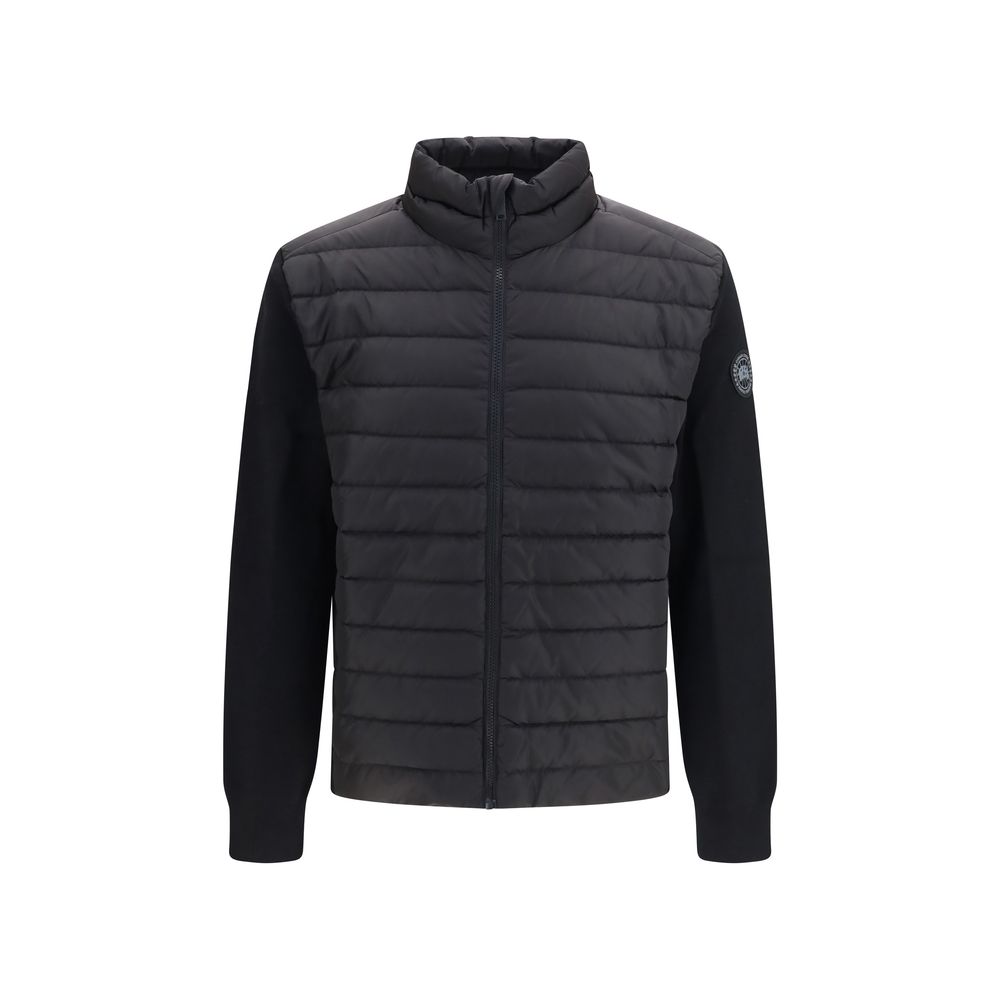 Black Recycled Polyamide Full-Length Jacket