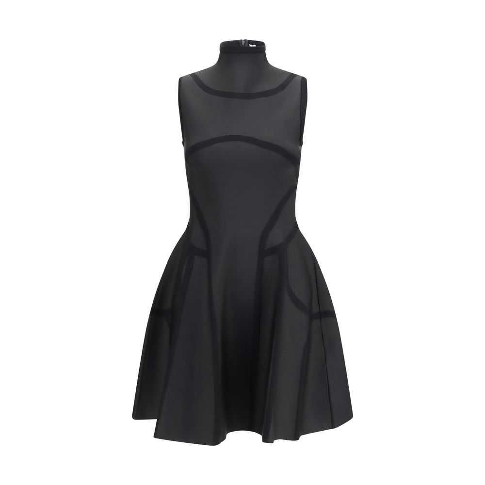 Black Polyester Cocktail Dress