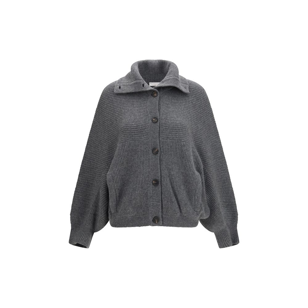 Gray Cashmere Cardigan
