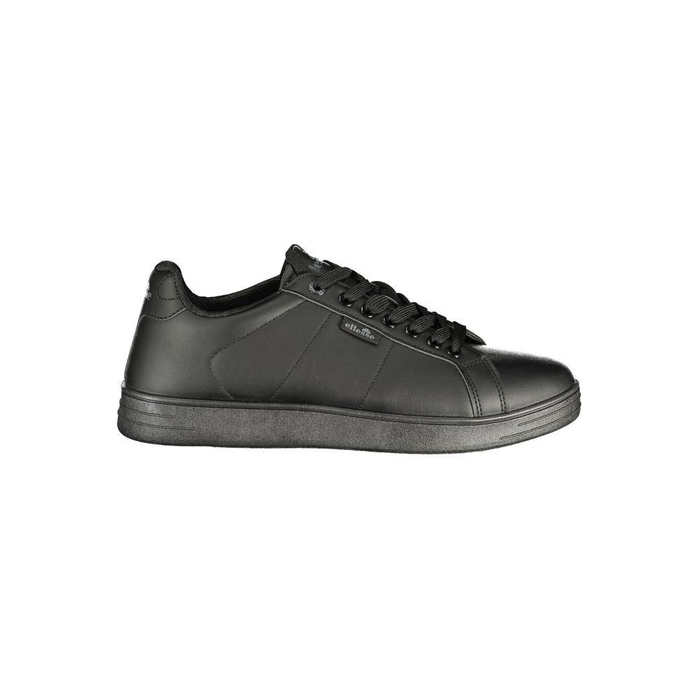 Black Polyurethane Men's Sneaker