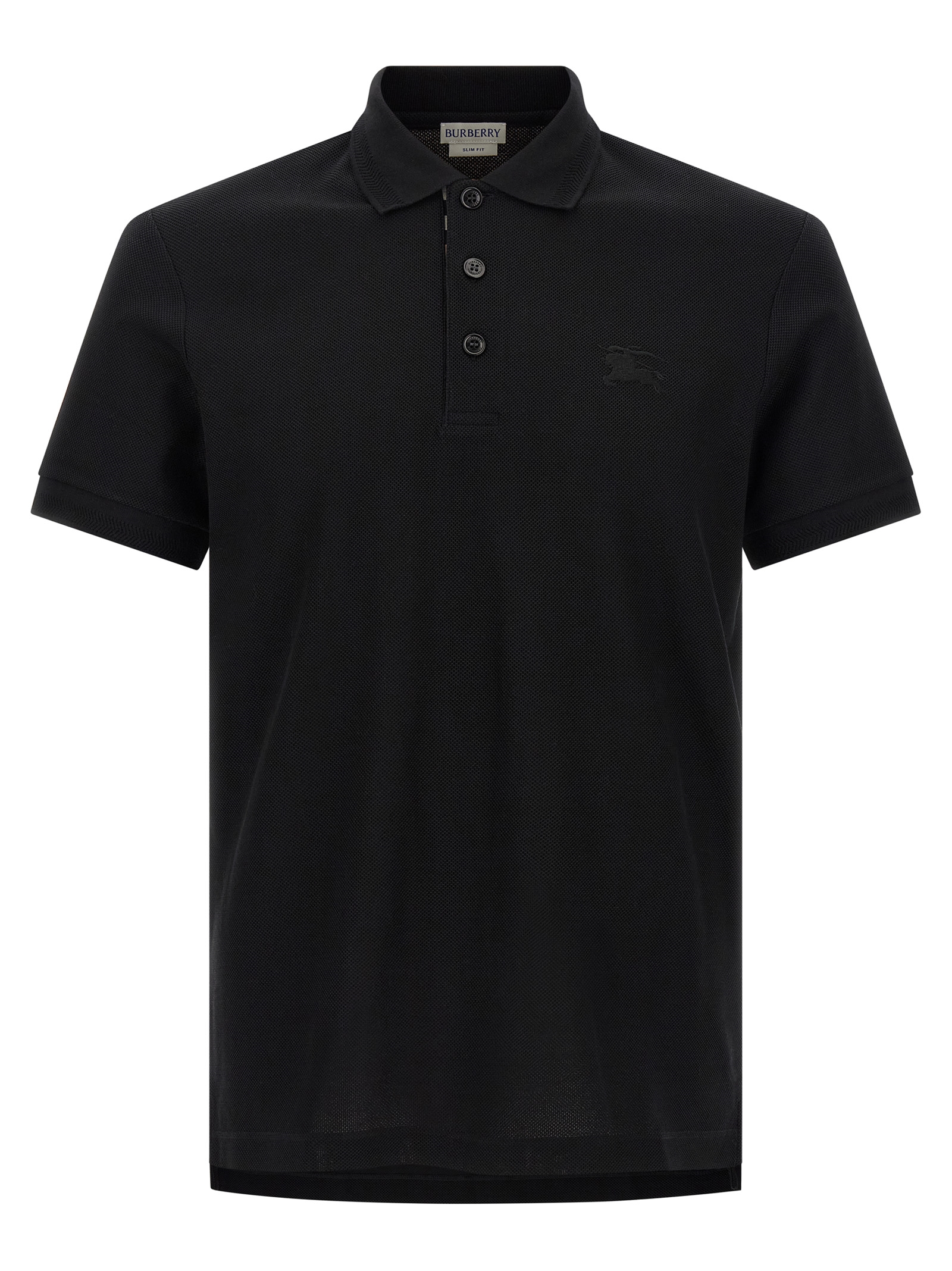 Black Cotton Polo Shirt