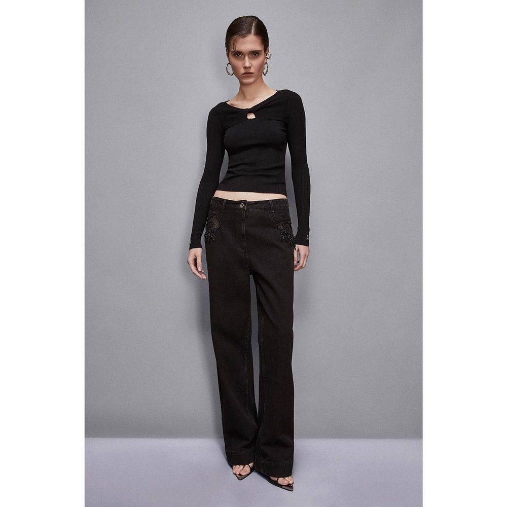 Black Viscose Sweatshirt