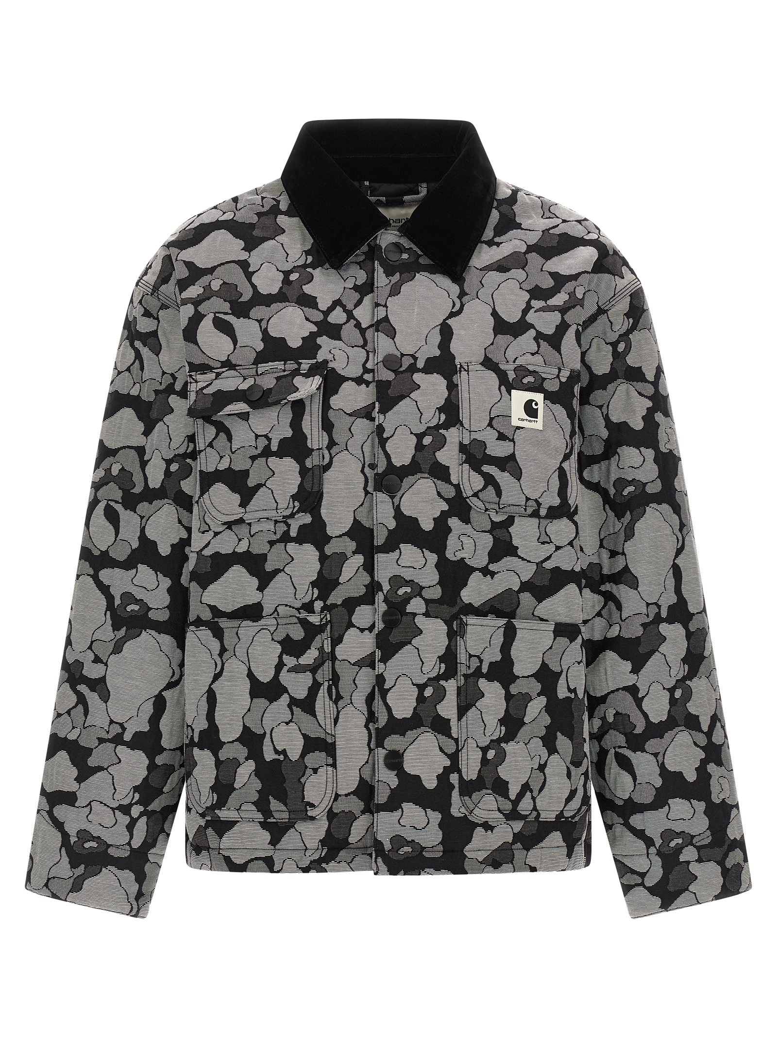 Gray Cotton Full-Length Jacket