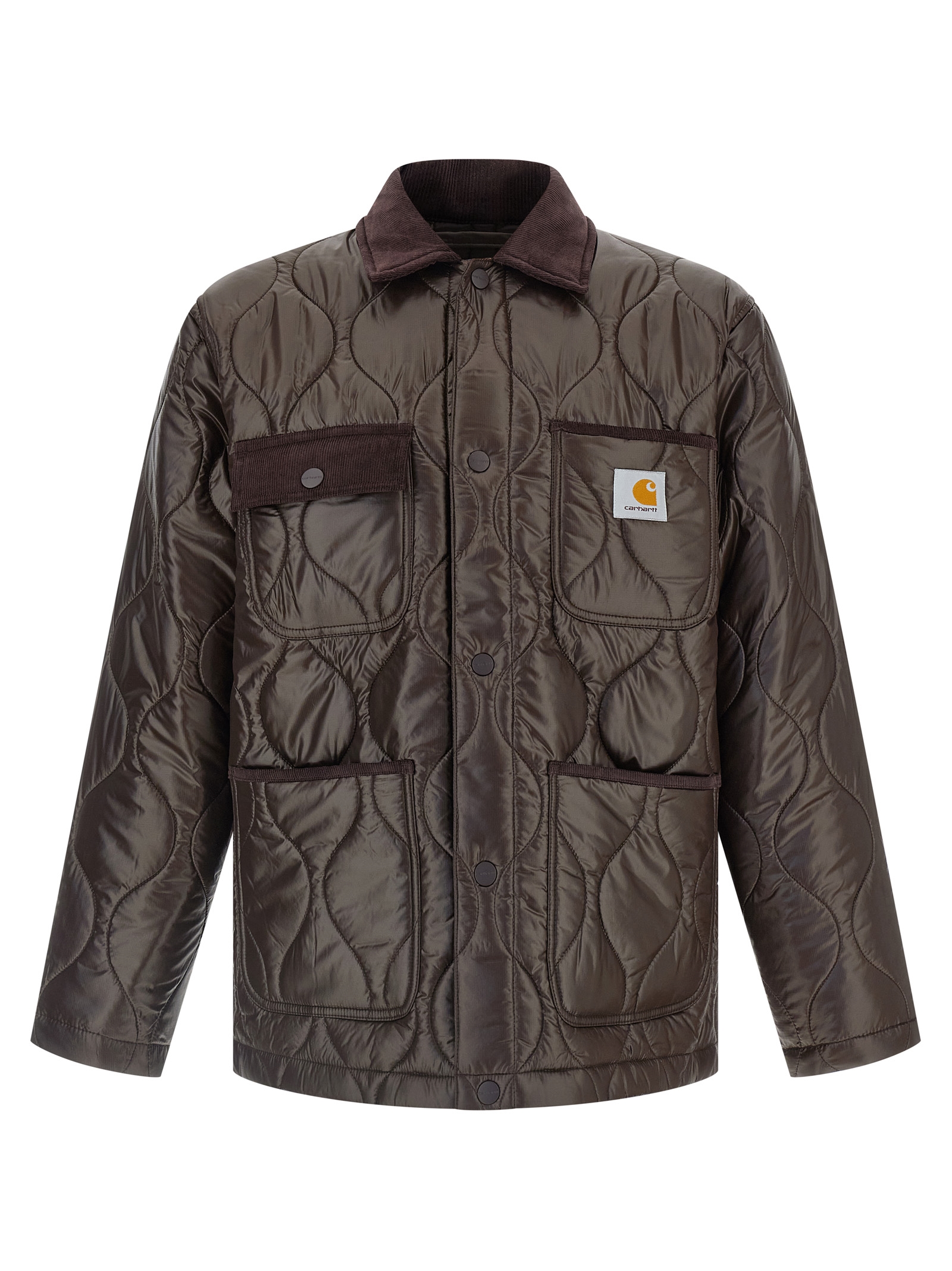 Brown Polyester Shell Jacket