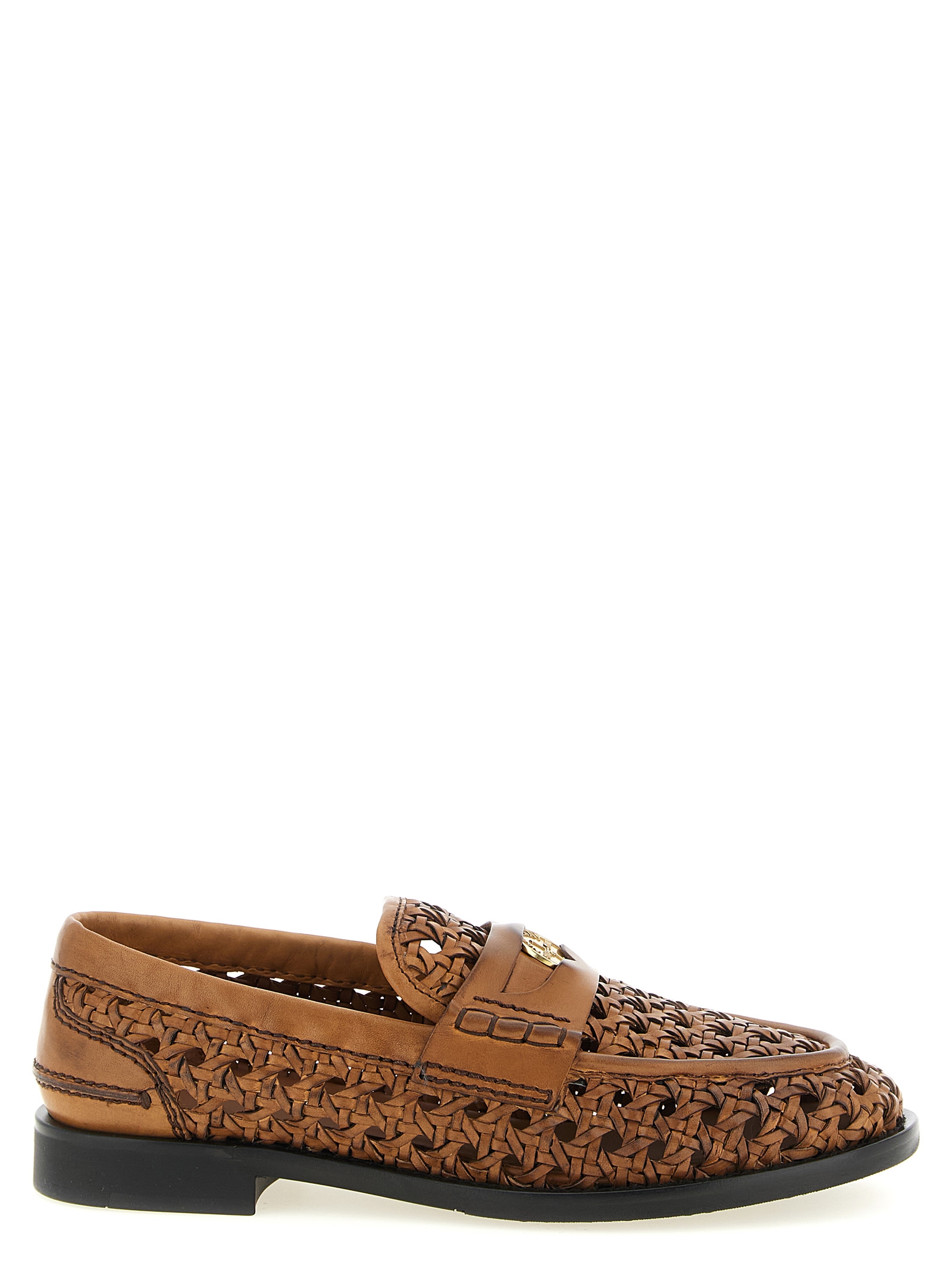 Brown Calfskin Slip-On Loafers