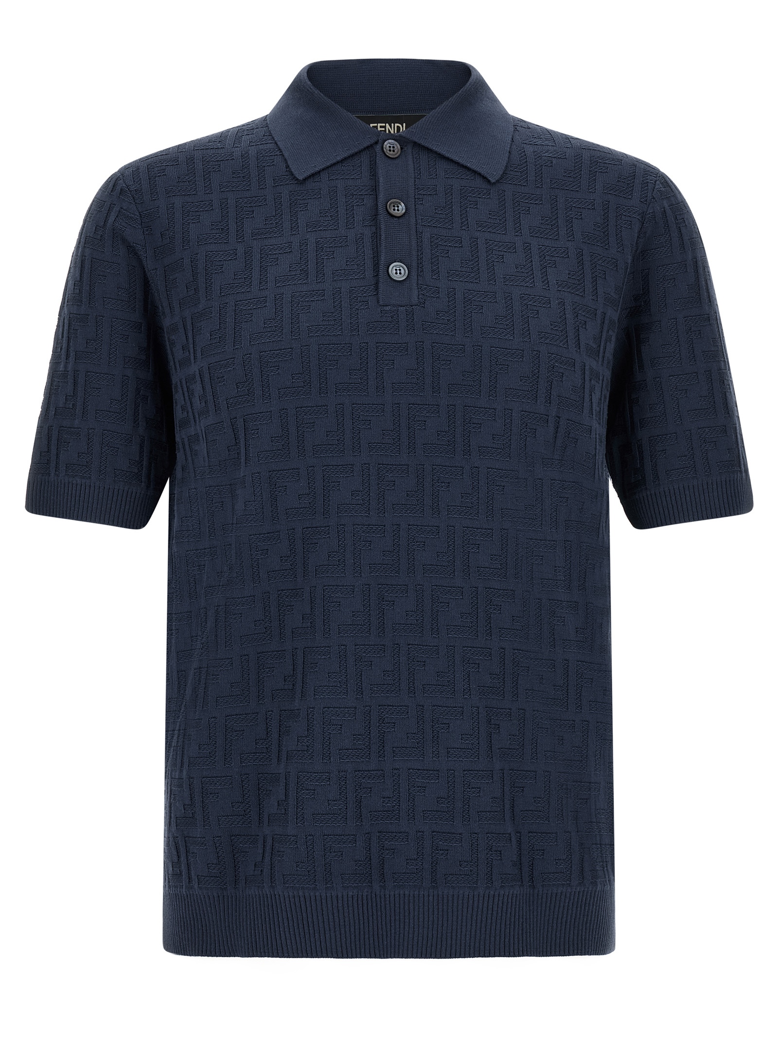 Blue Cotton Polo Shirt