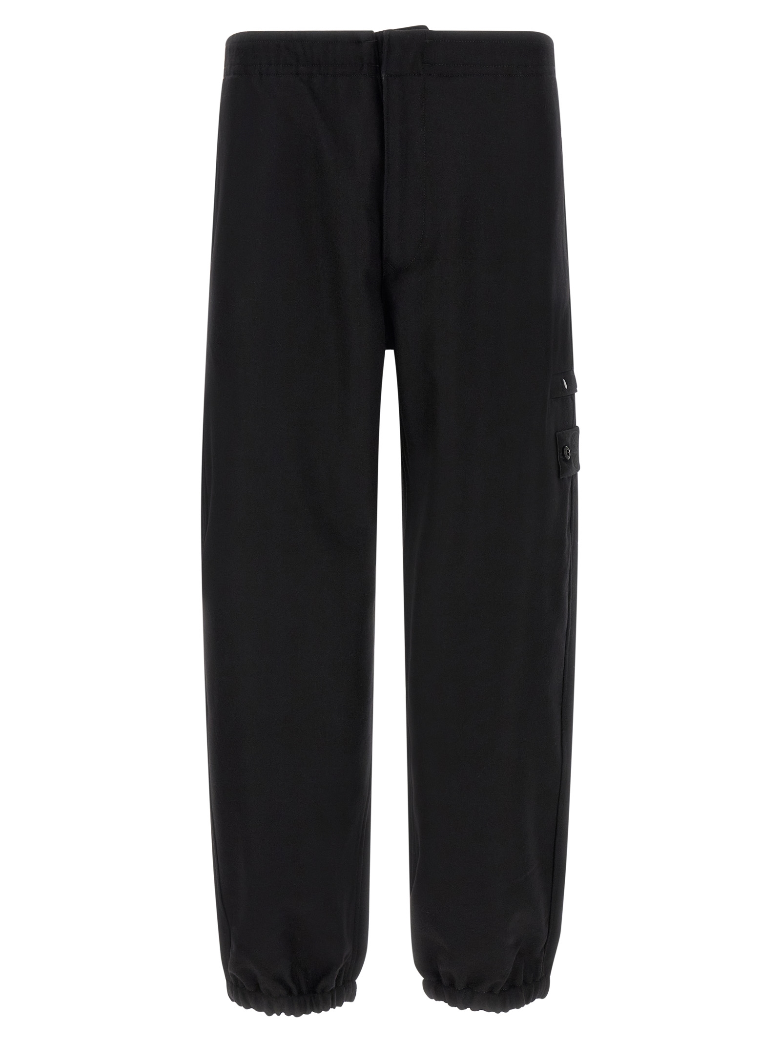 Black Virgin Wool Cargo Pants
