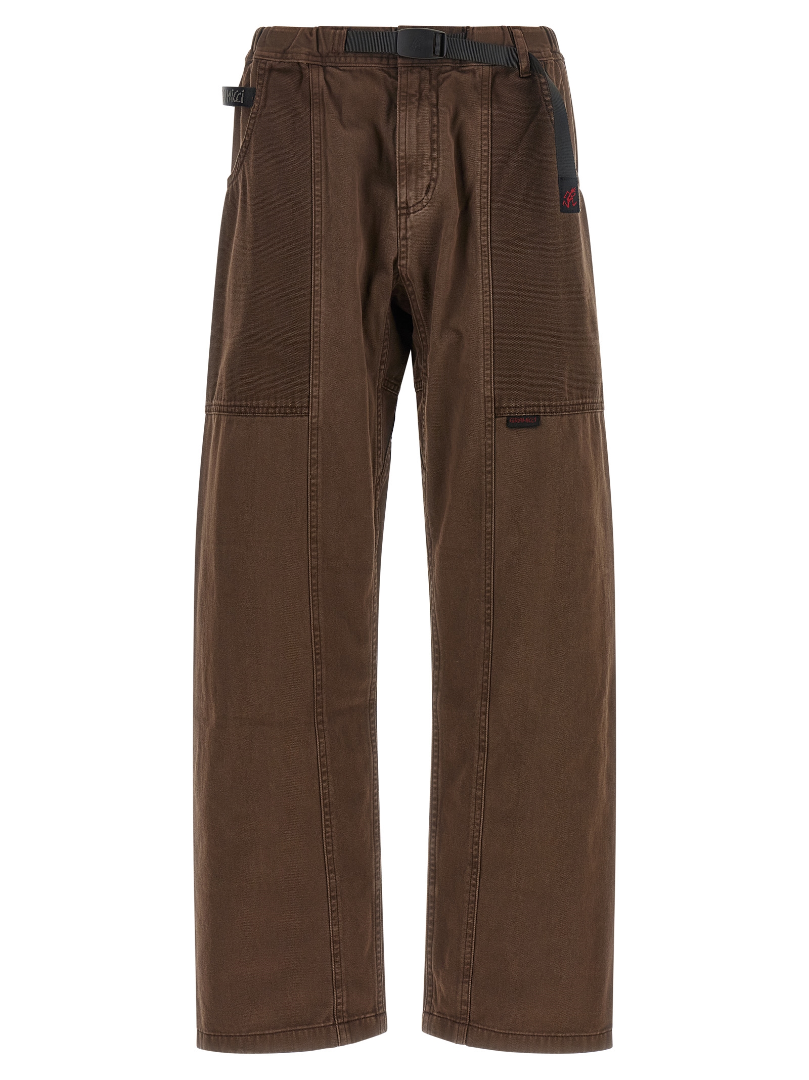 Brown Cotton Casual Pants