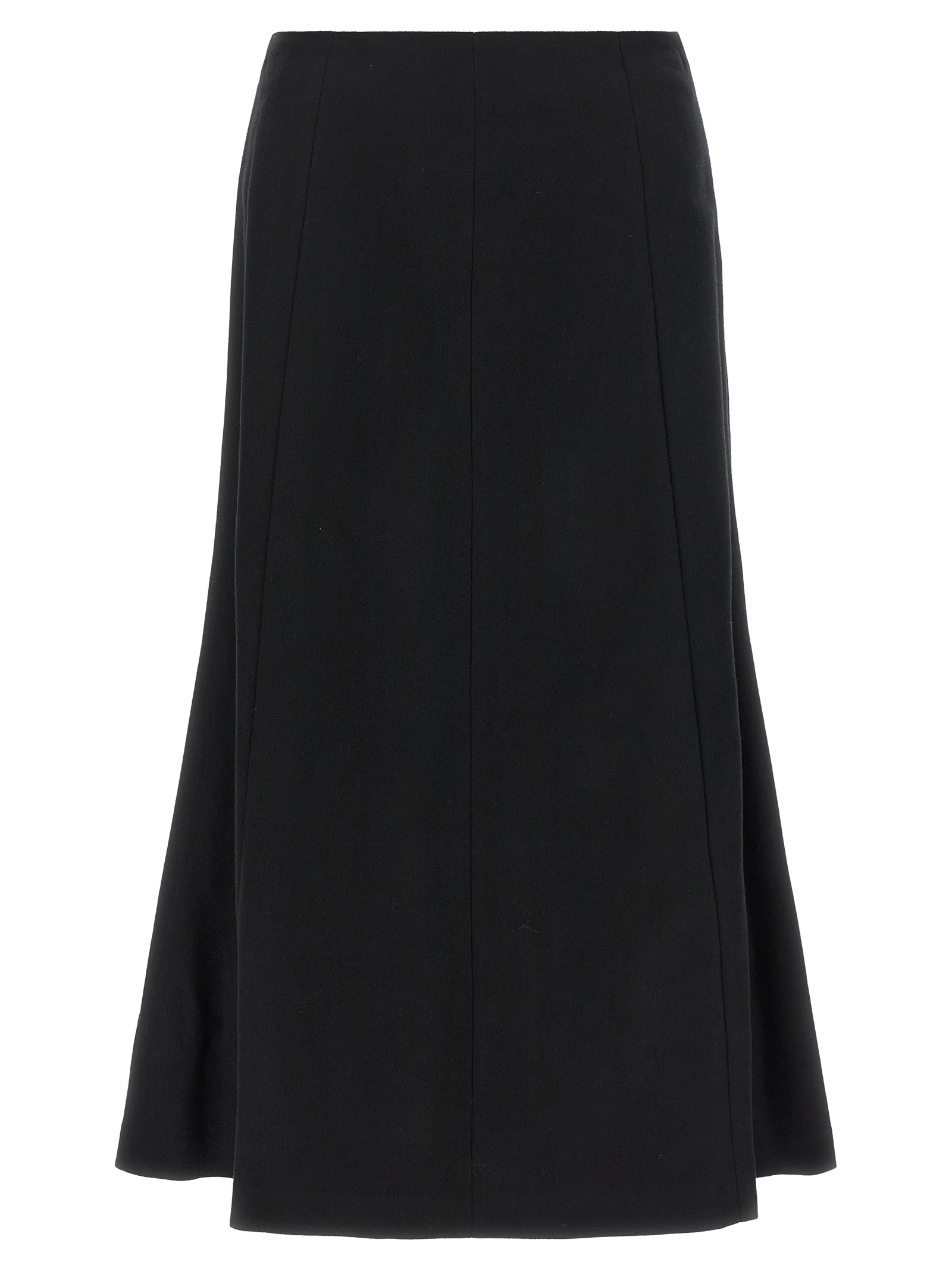 Black Polyamide Midi Skirt