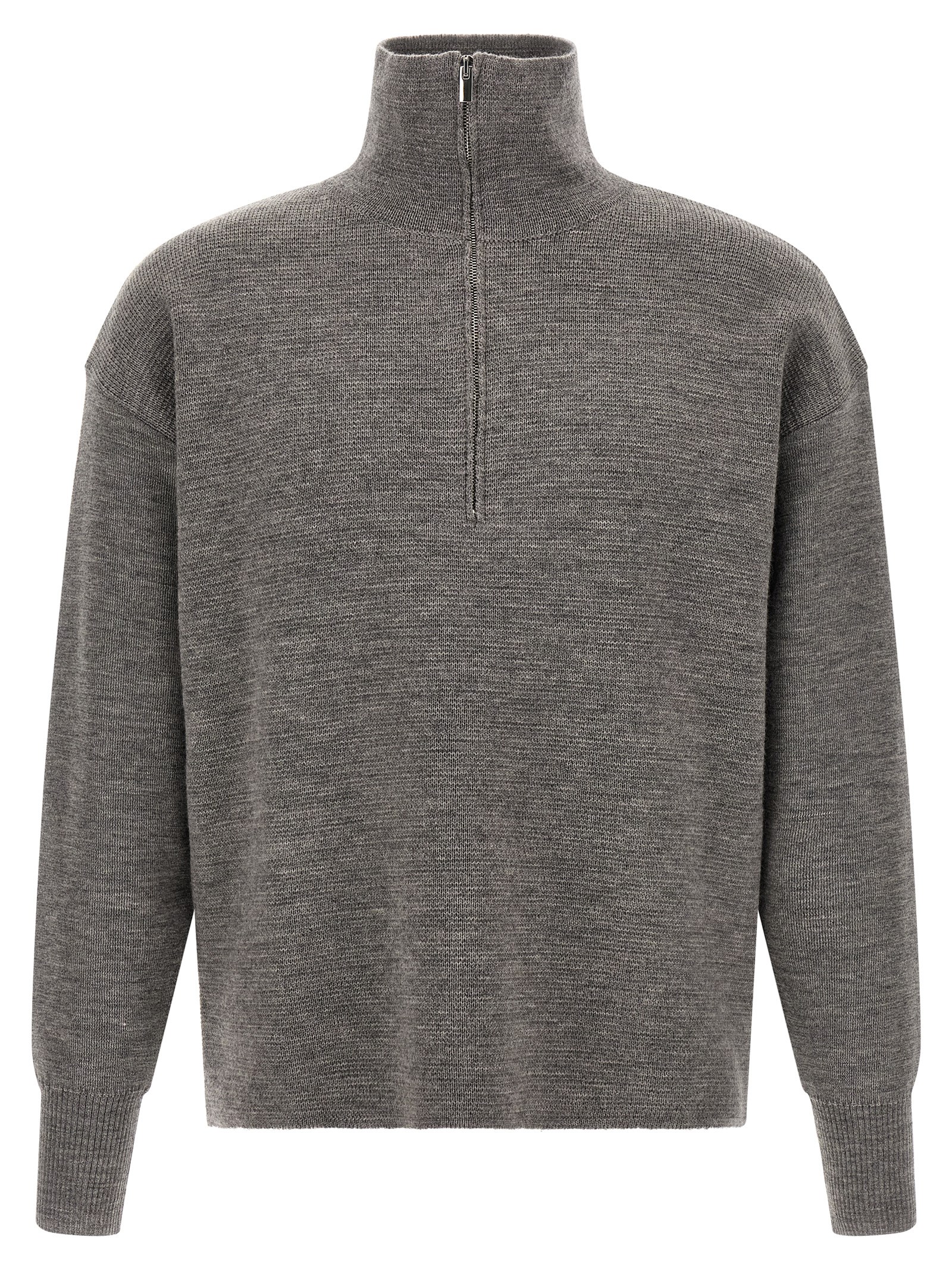 Gray Virgin Wool Cardigan