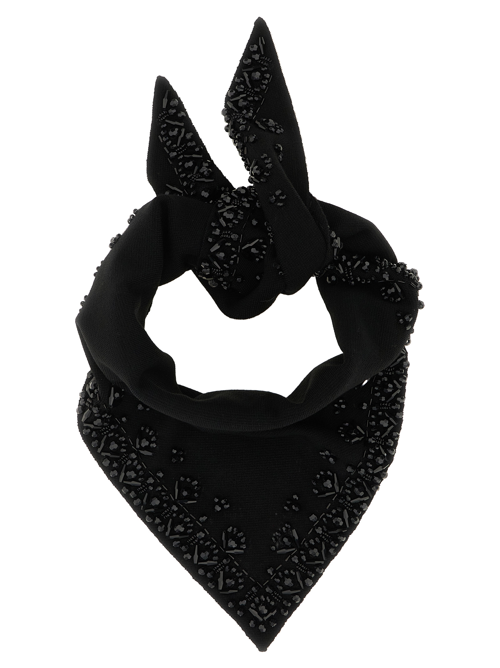 Black Wool Foulard