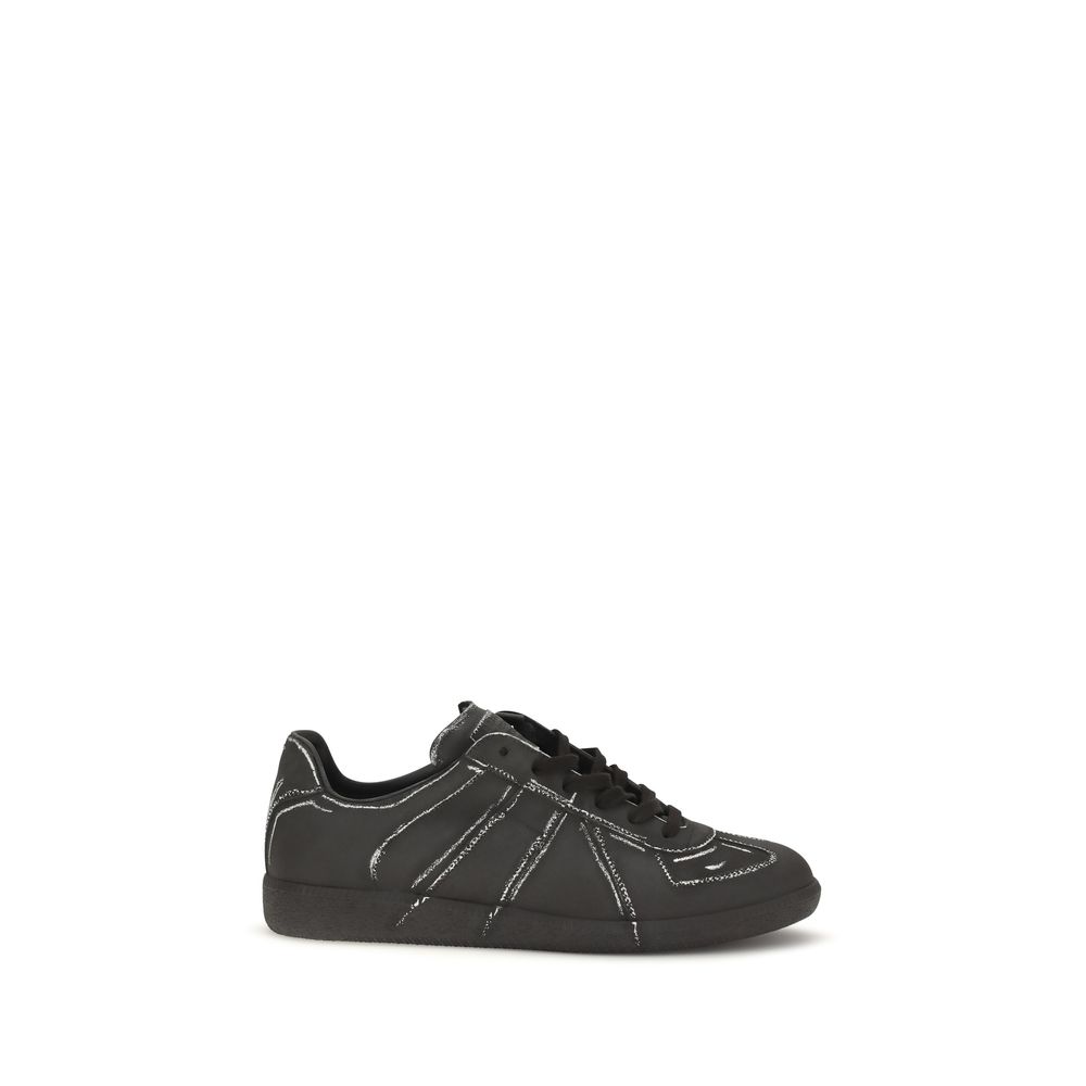 Black Calf Leather Bos Taurus Low Top Sneakers