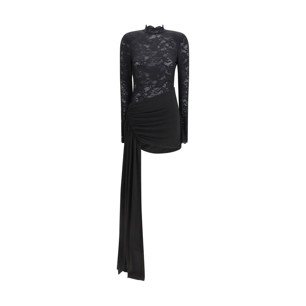 Black Nylon Cocktail Dress