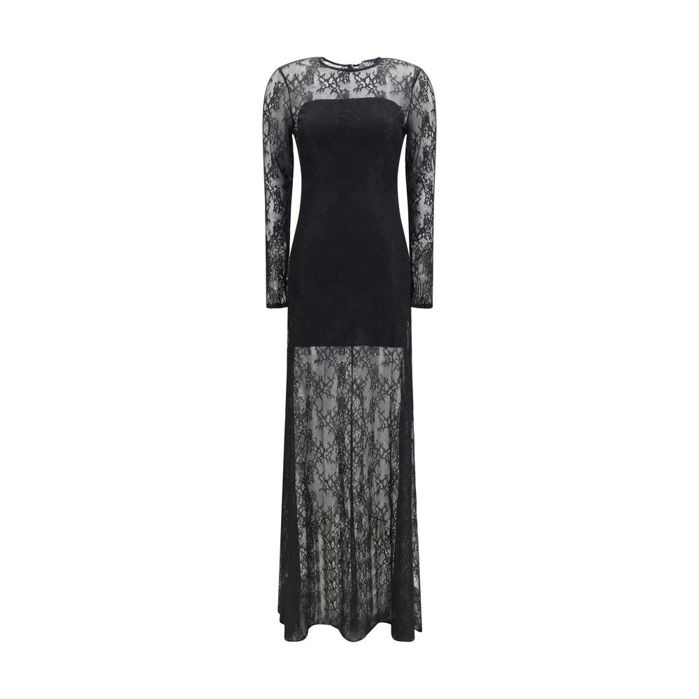 Black Polyester Cocktail Dress