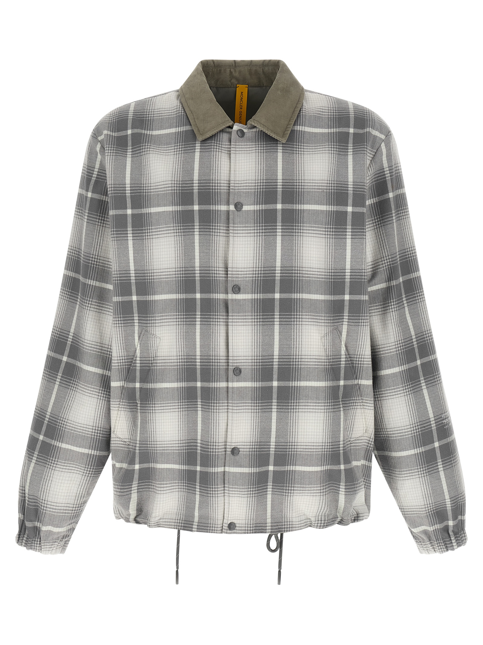 Gray Cotton Full-Length Jacket