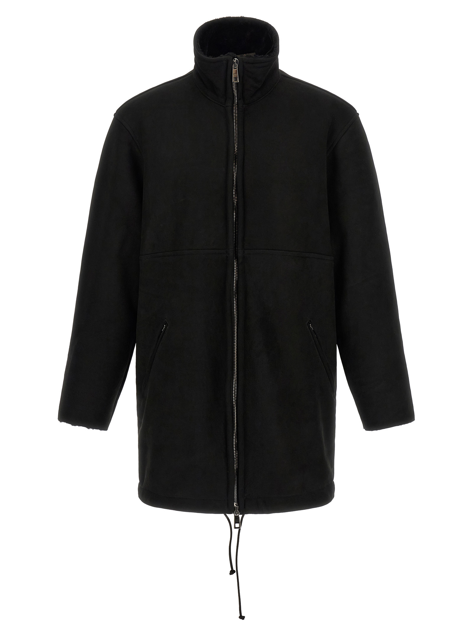 Black Lamb Leather Coat