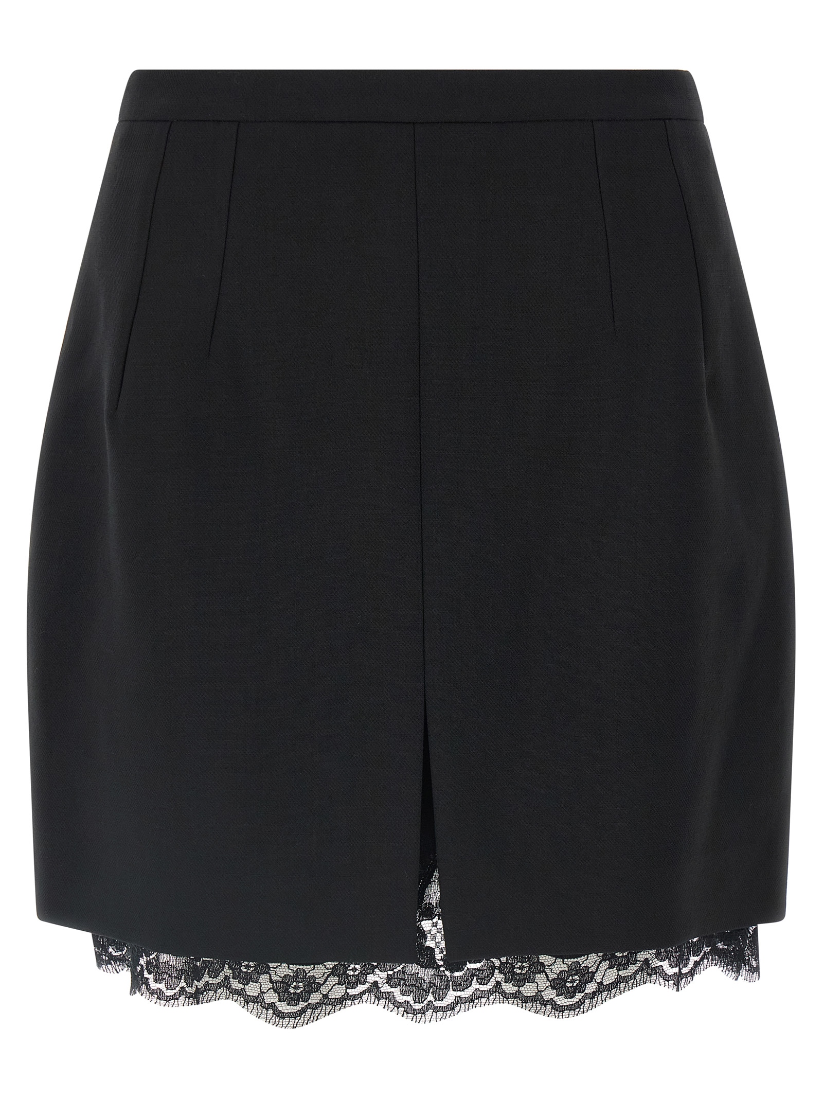 Black Virgin Wool Long Skirt