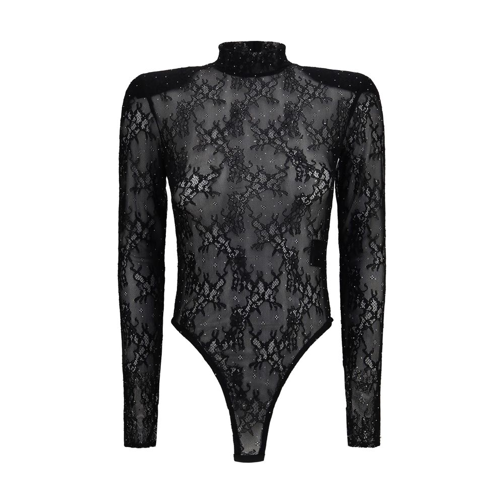 Black Nylon Bodysuit