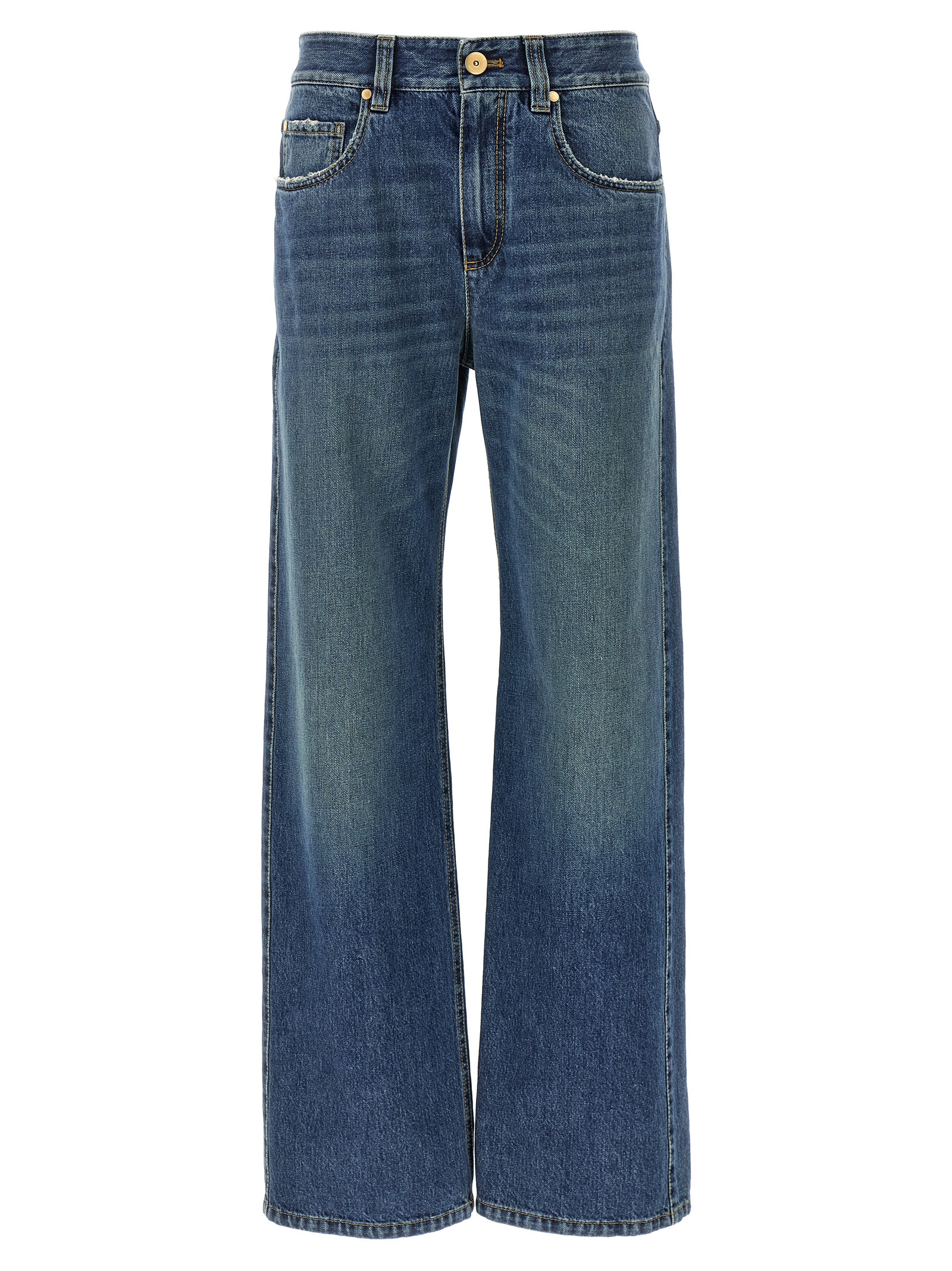 Blue Cotton Relaxed Fit Jeans