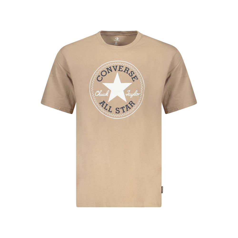 Beige Cotton Mens T-Shirt