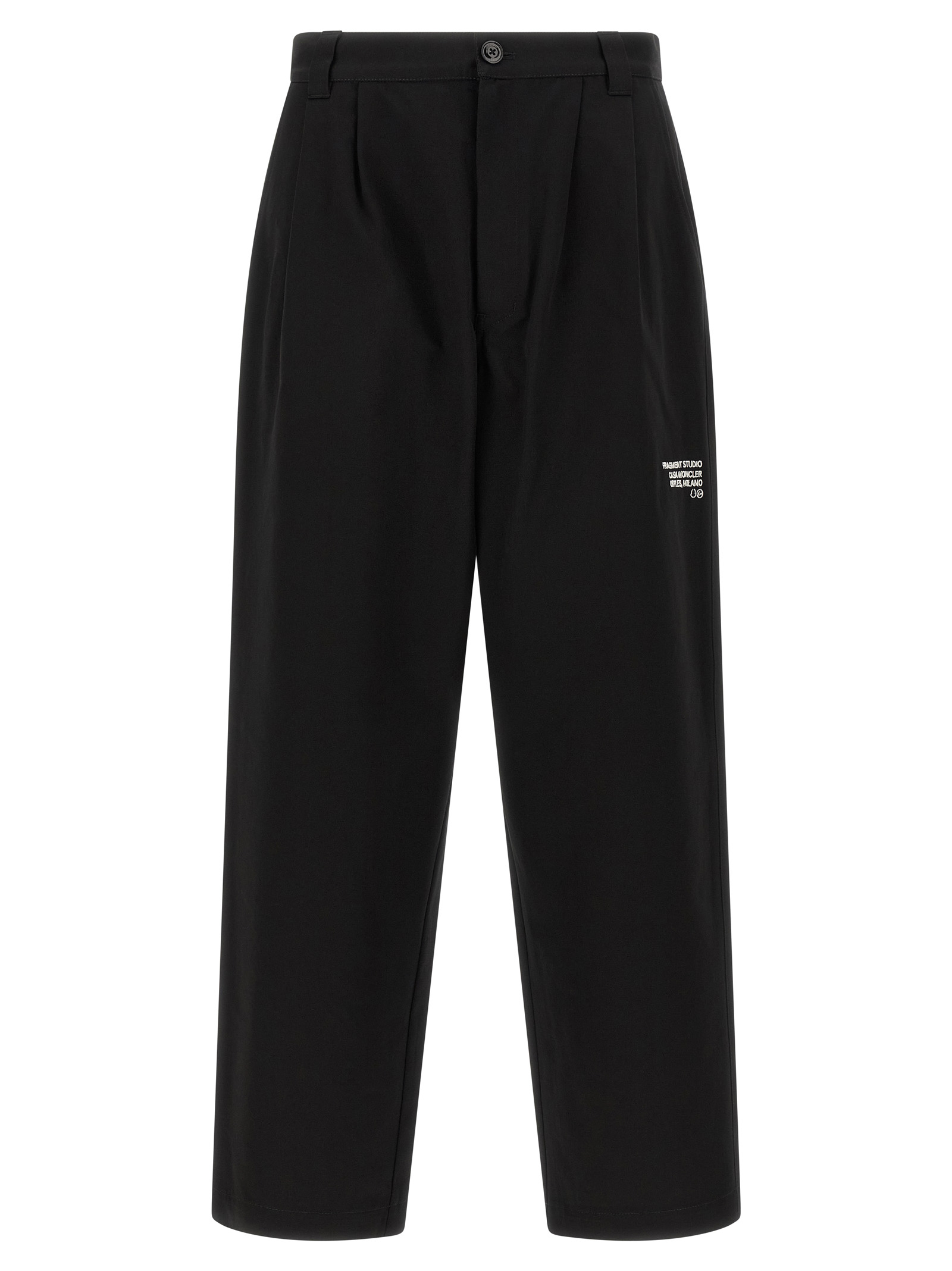 Black Cotton Casual Pants