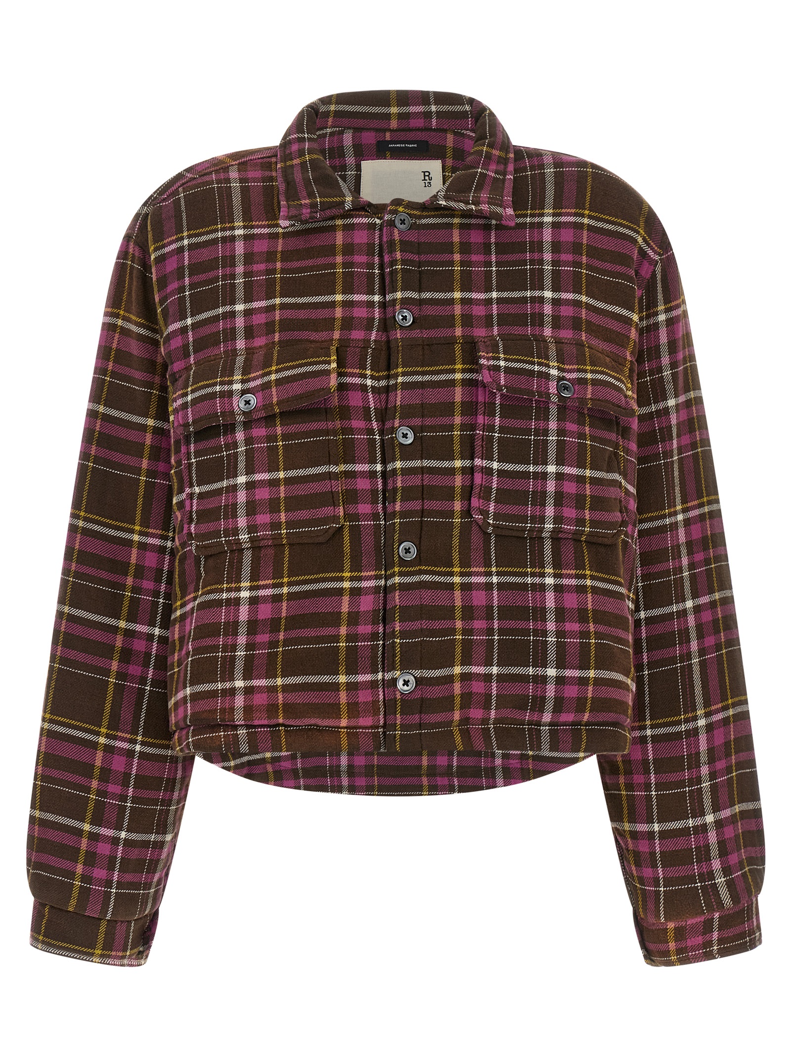 Brown Cotton Shell Jacket