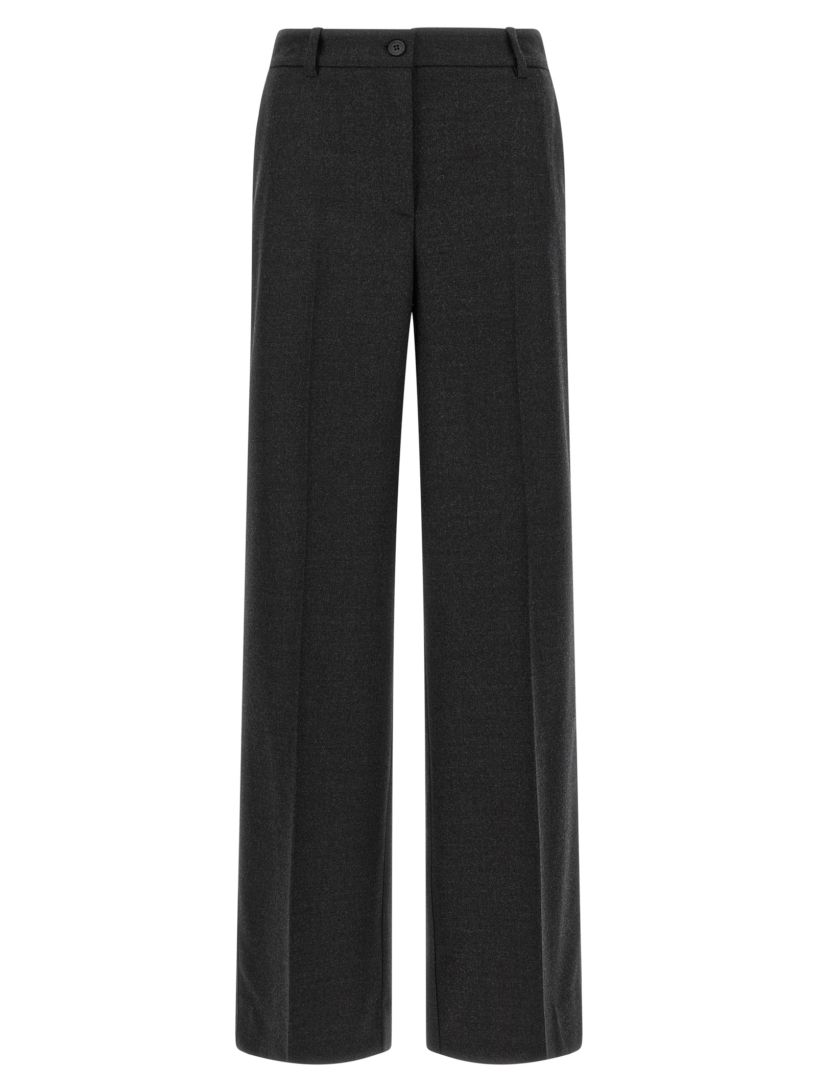 Gray Virgin Wool Dress Pants