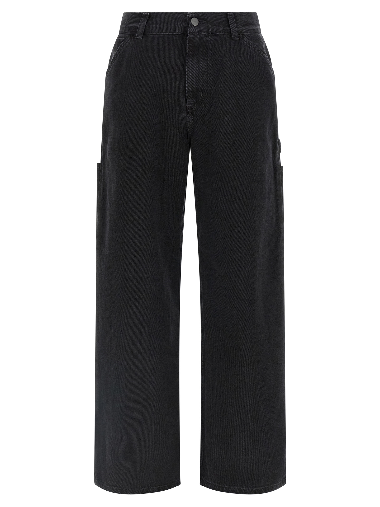 Black Cotton High-Waisted Jean