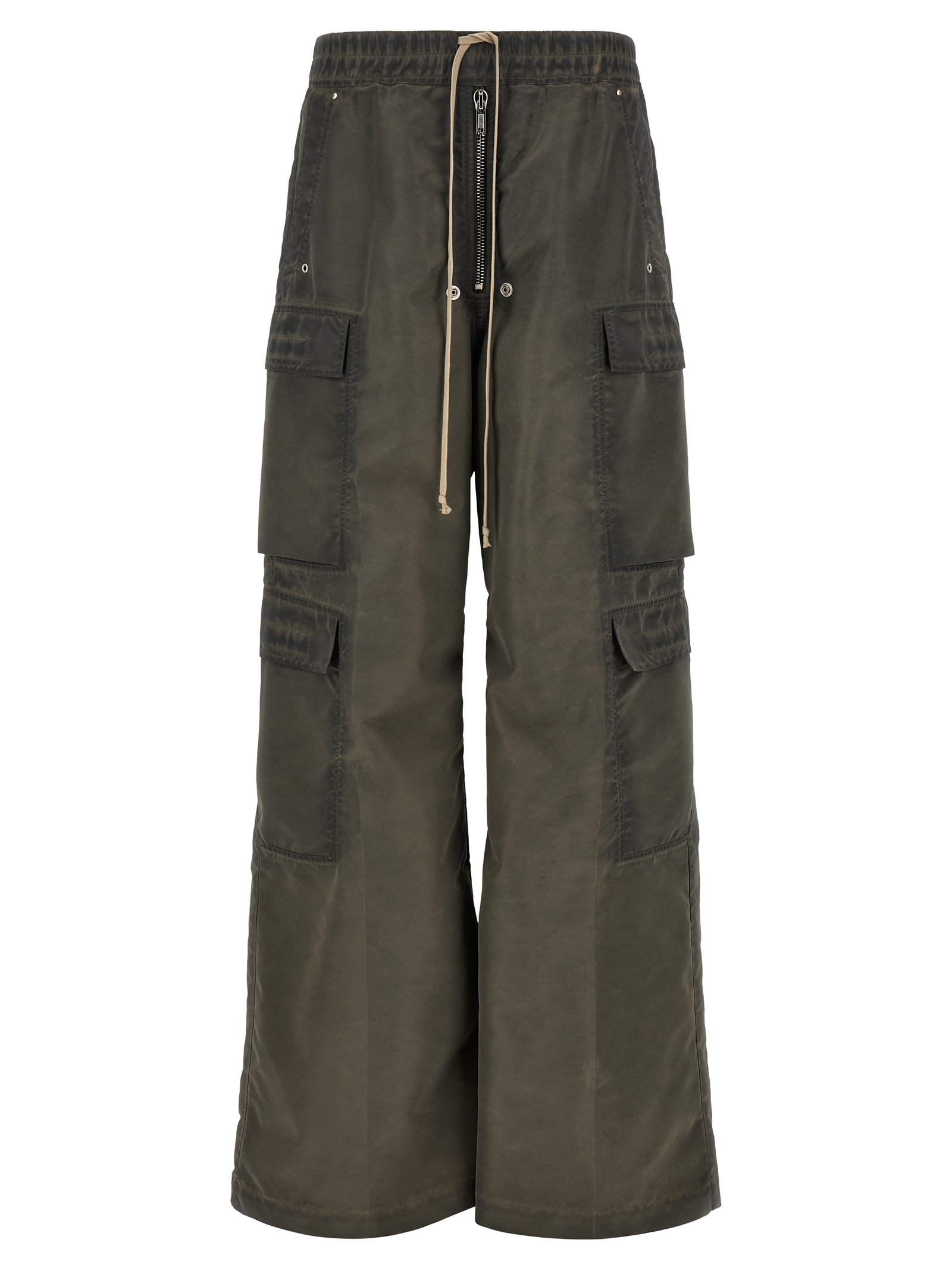 Gray Nylon Cargo Pants