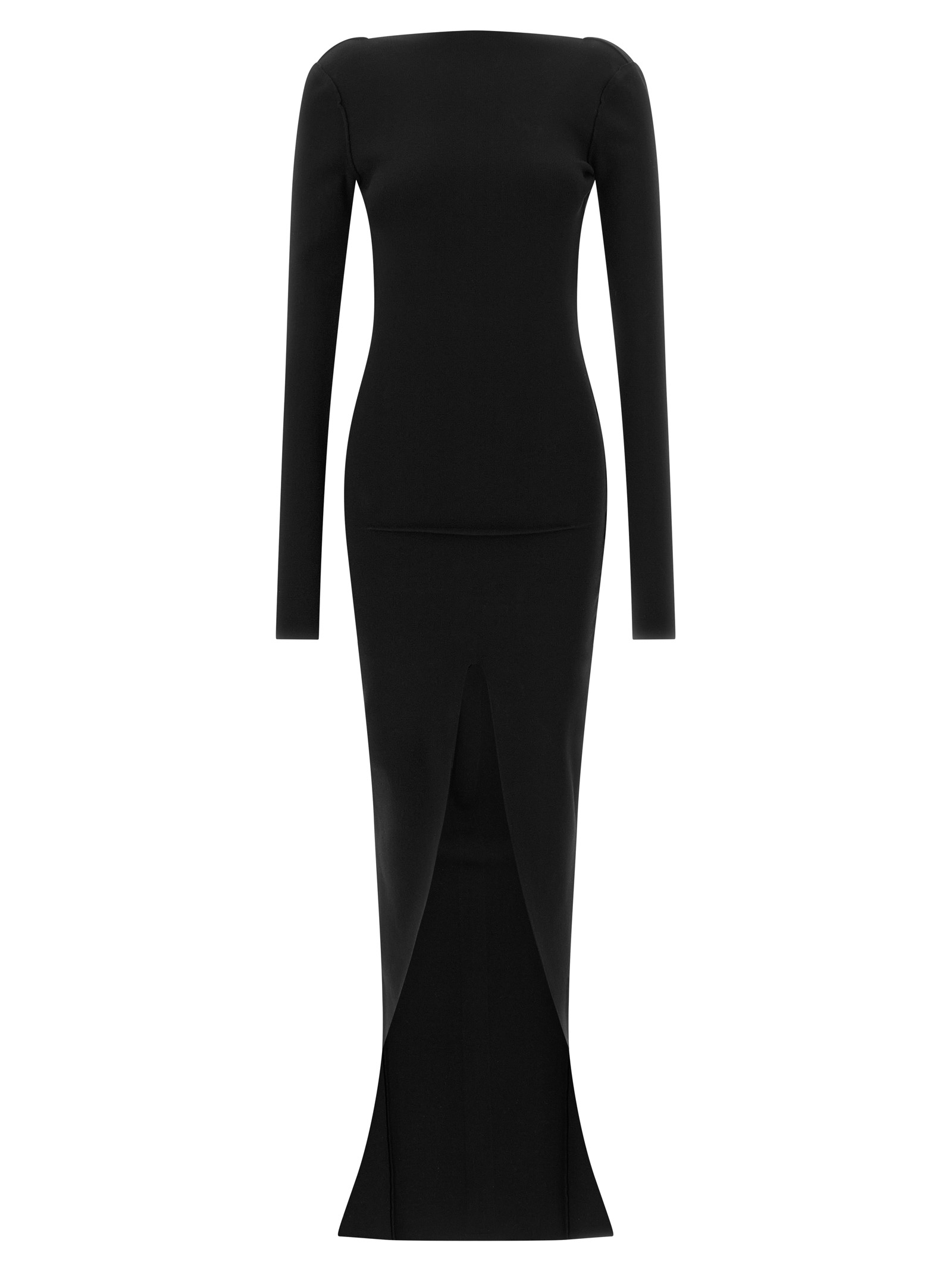 Black Viscose Long Dress