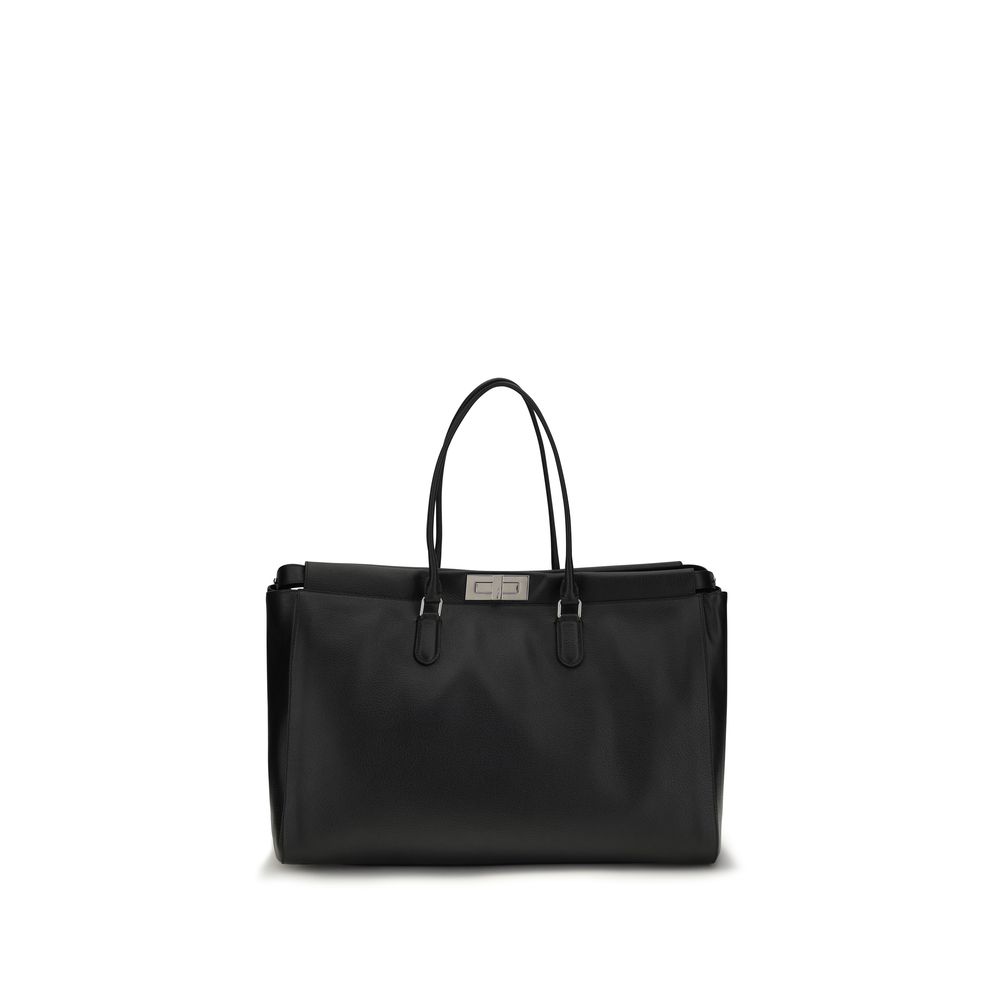 Black Calf Leather Bos Taurus Handbag