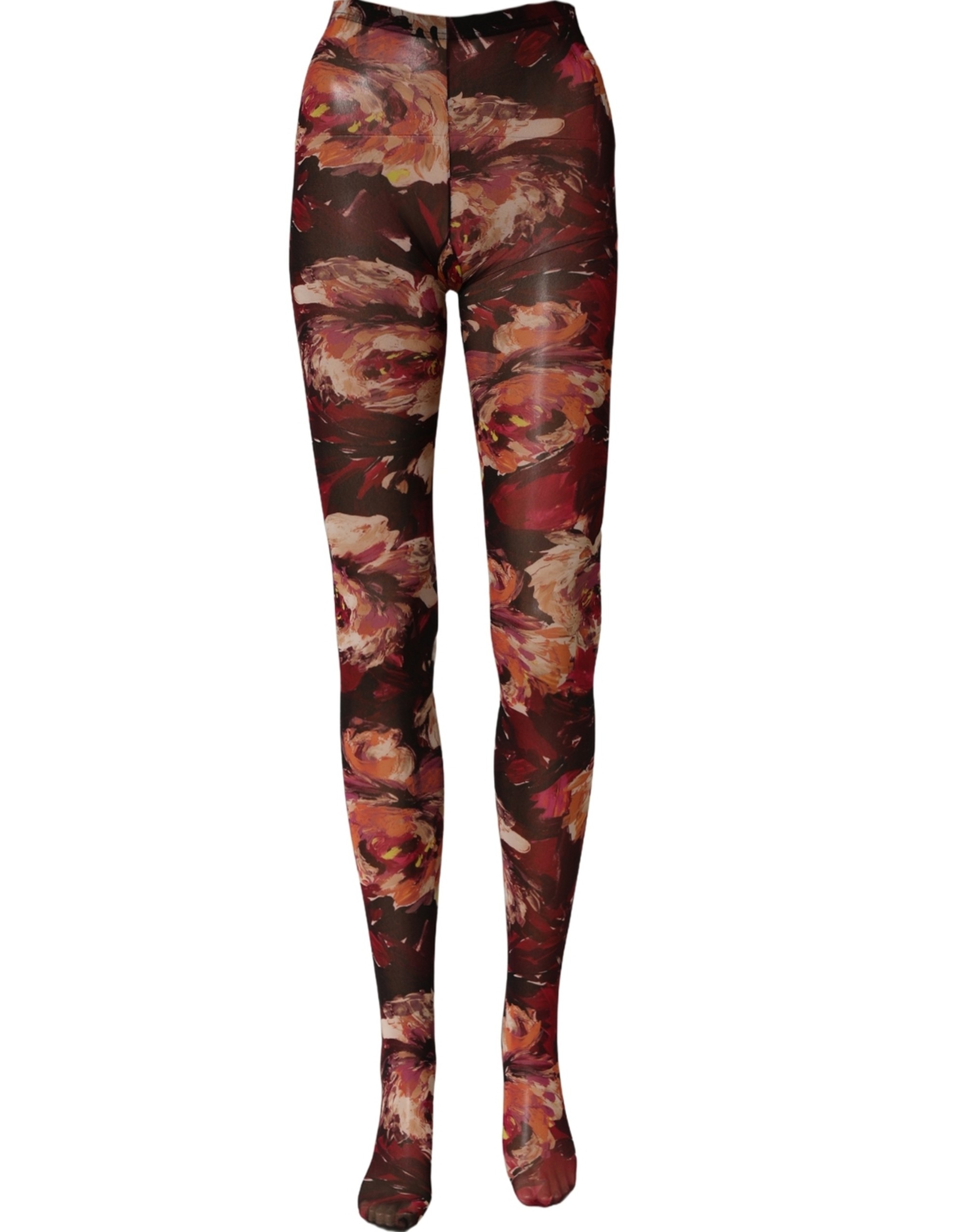 Multicolor Floral Nylon Tights Stockings Socks