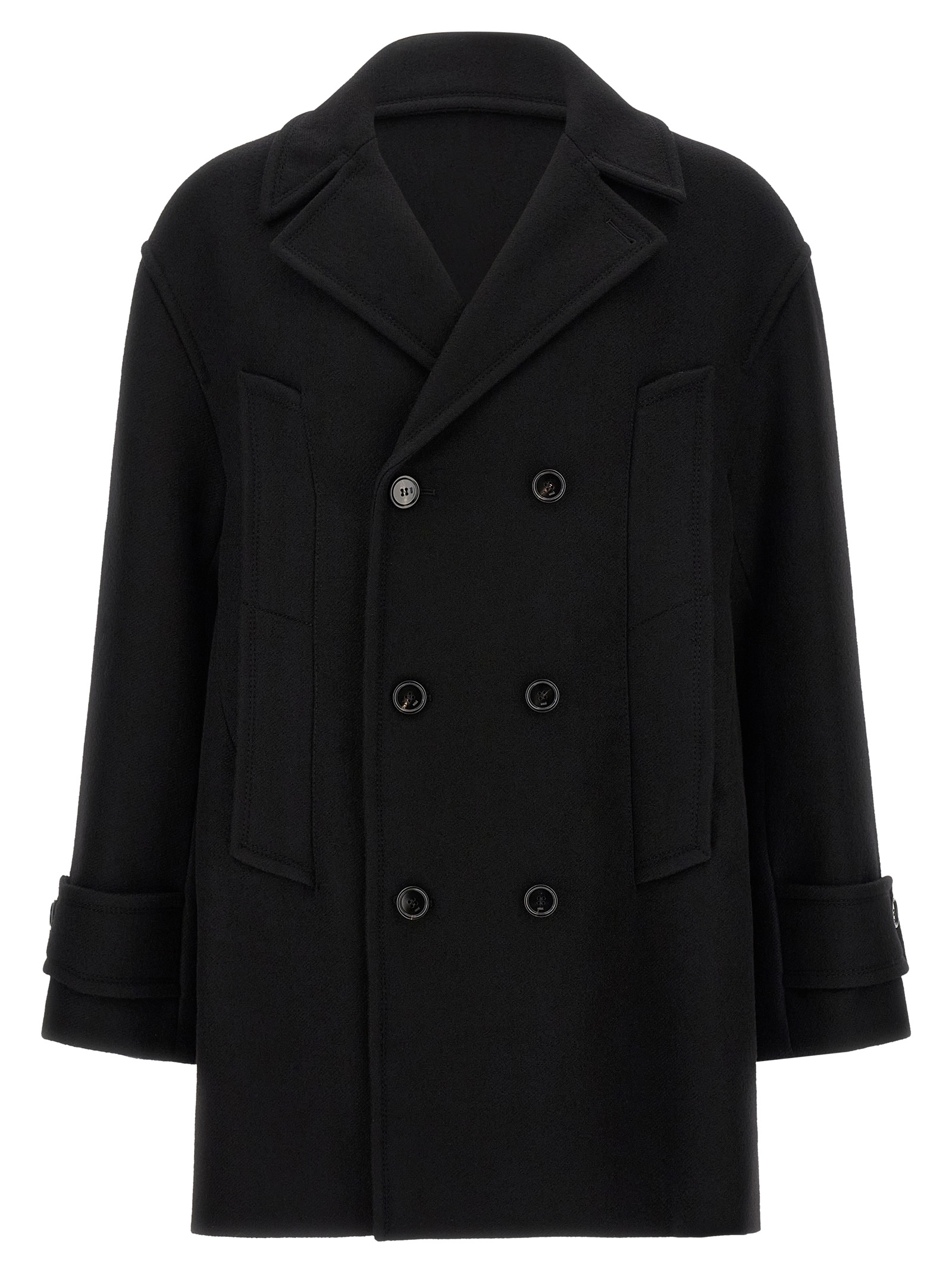 Black Virgin Wool Coat