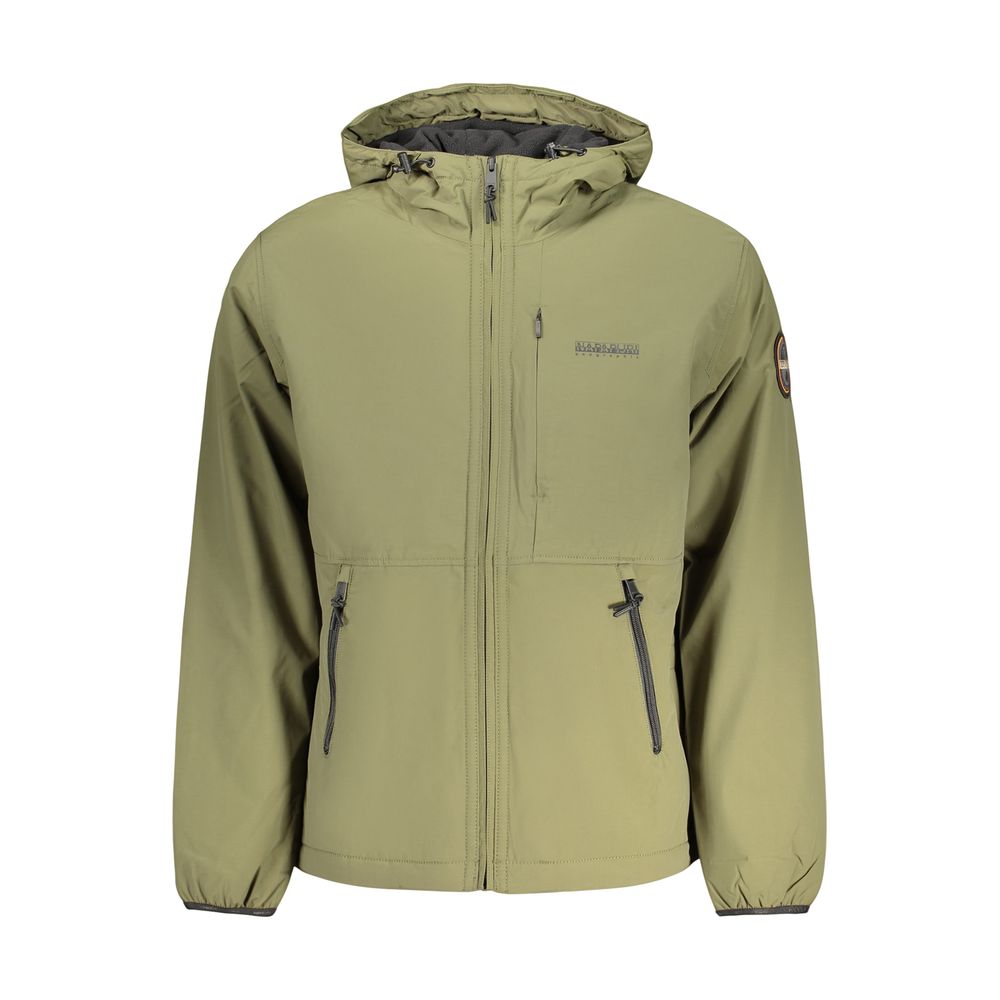 Napapijri Recycled Polyamide Hooded Jacket — Green